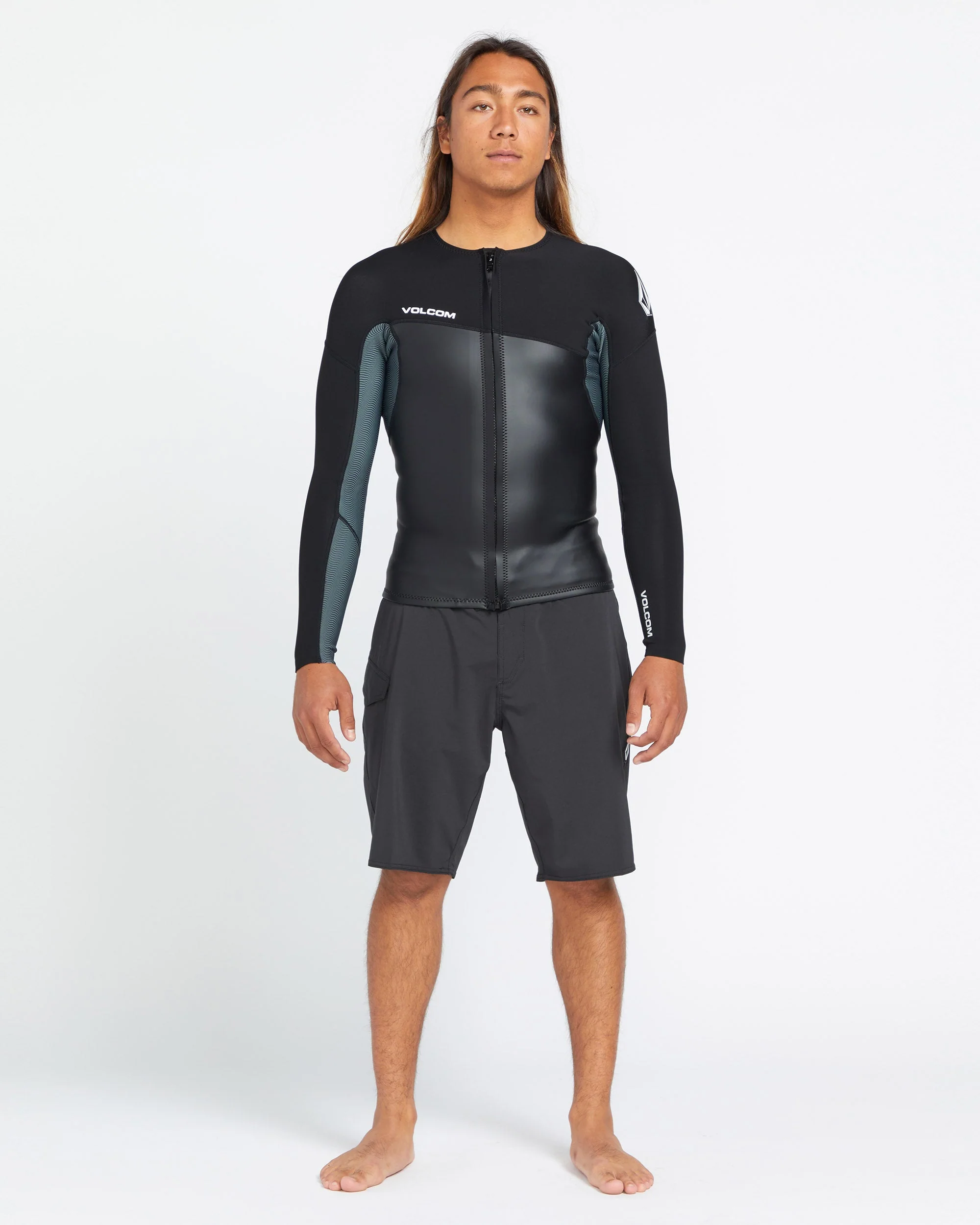 1.5Mm Front Zip Neoprene Jacket - BLACK - Image 9