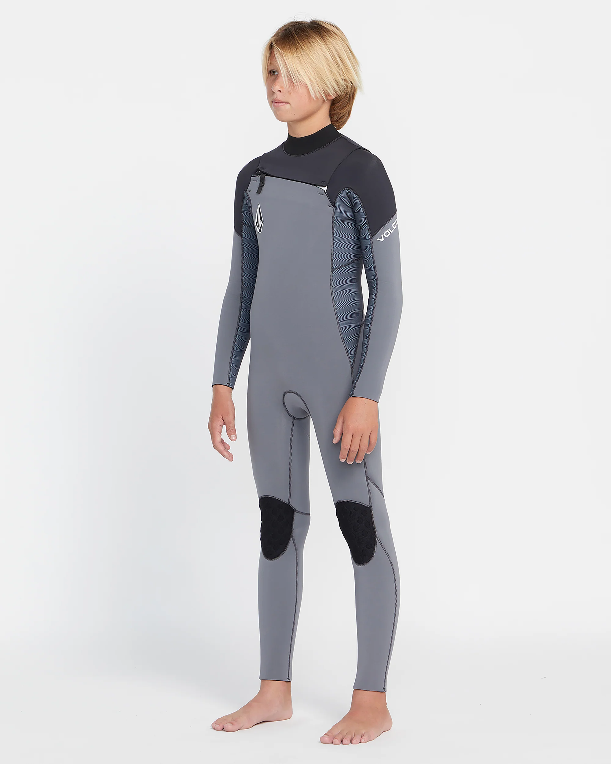 3/2Mm Long Sleeve Chest Zip Full Wetsuit - Charcoal - (KIDS) - Image 10