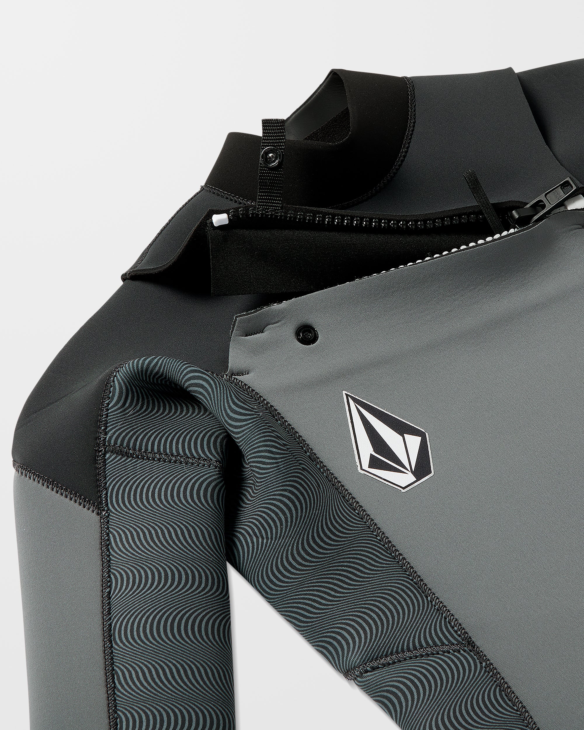 3/2Mm Long Sleeve Chest Zip Full Wetsuit - Charcoal - (KIDS) - Image 6