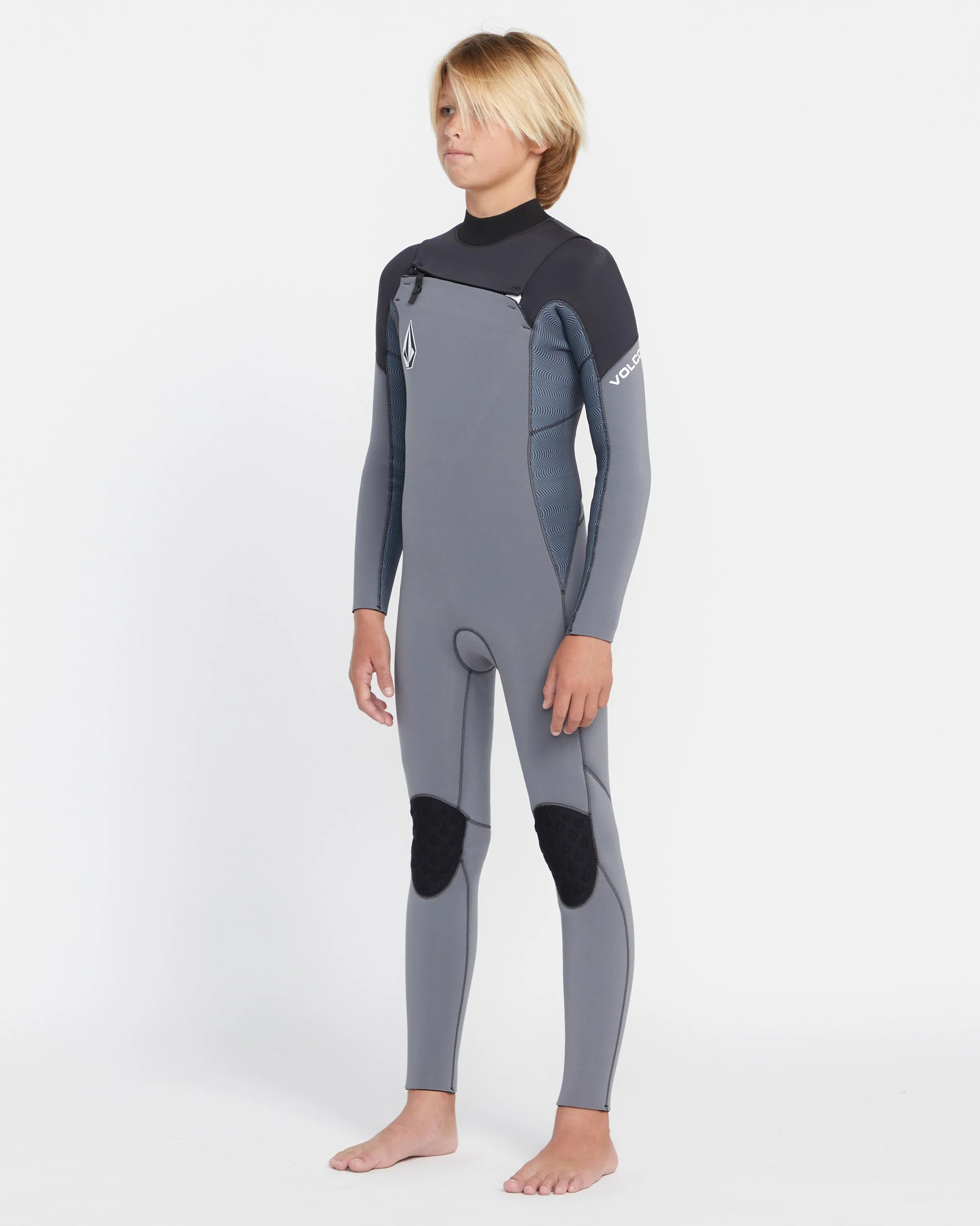 Modulator 4/3Mm Chest Zip Long Sleeve Wetsuit - Charcoal - (KIDS) - Image 3