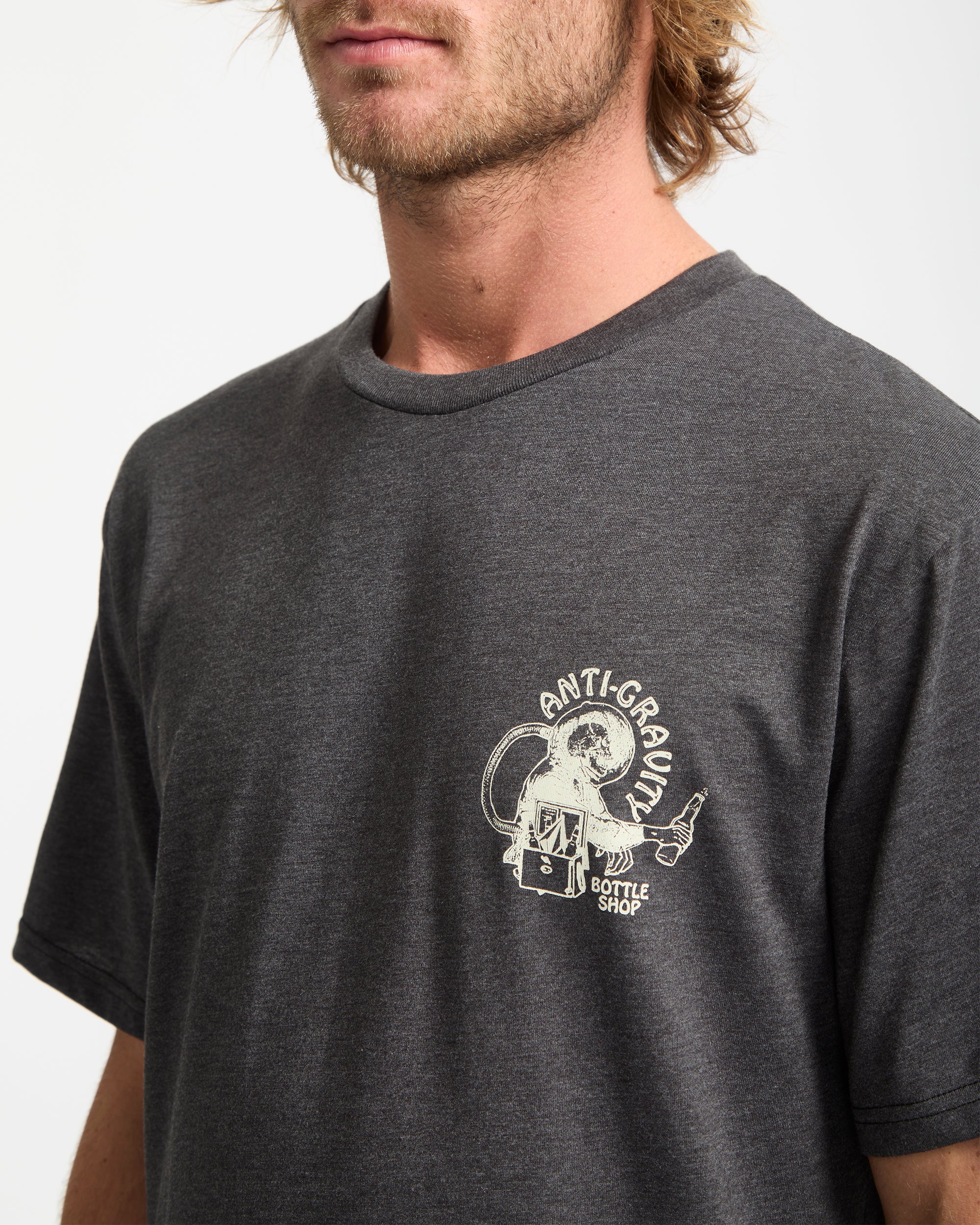 Anti Gravity T-Shirt - Heather Black - Image 3