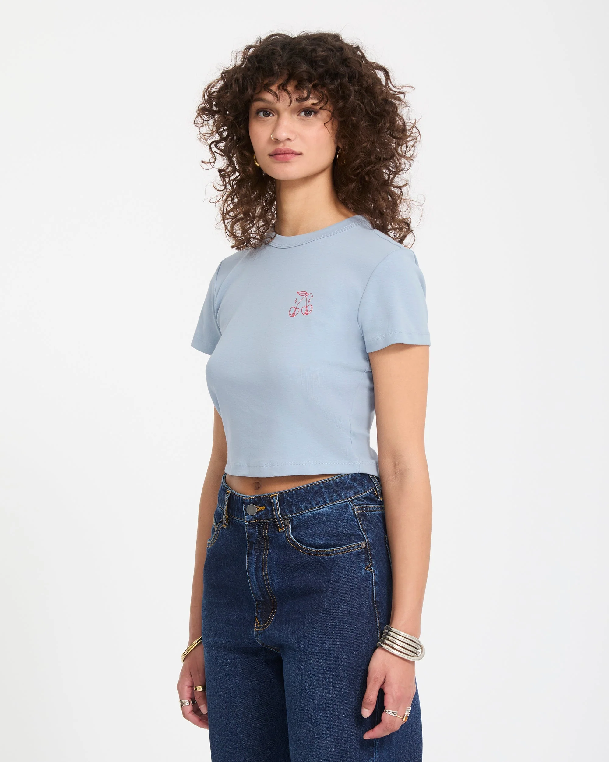 As If Baby Crop Top - Cali Blue - Image 5