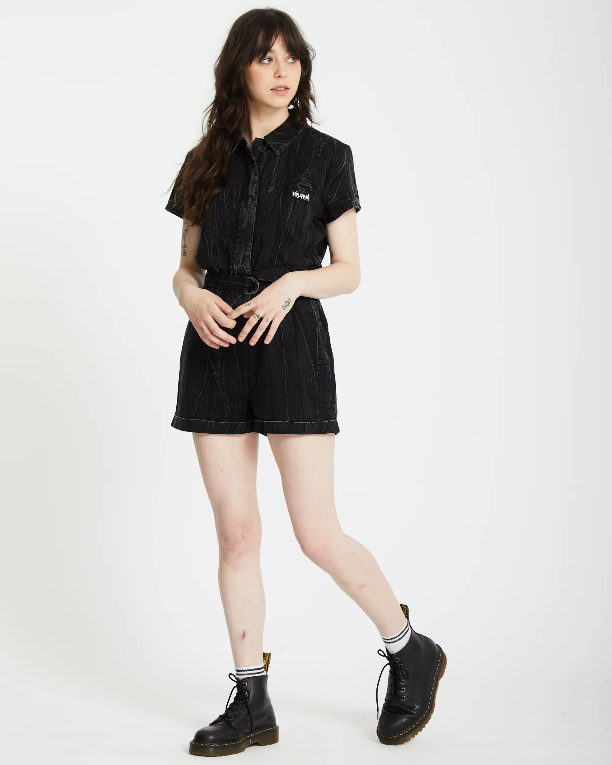 Asphalt Romper - BLACK MARBLE WASH - Image 7