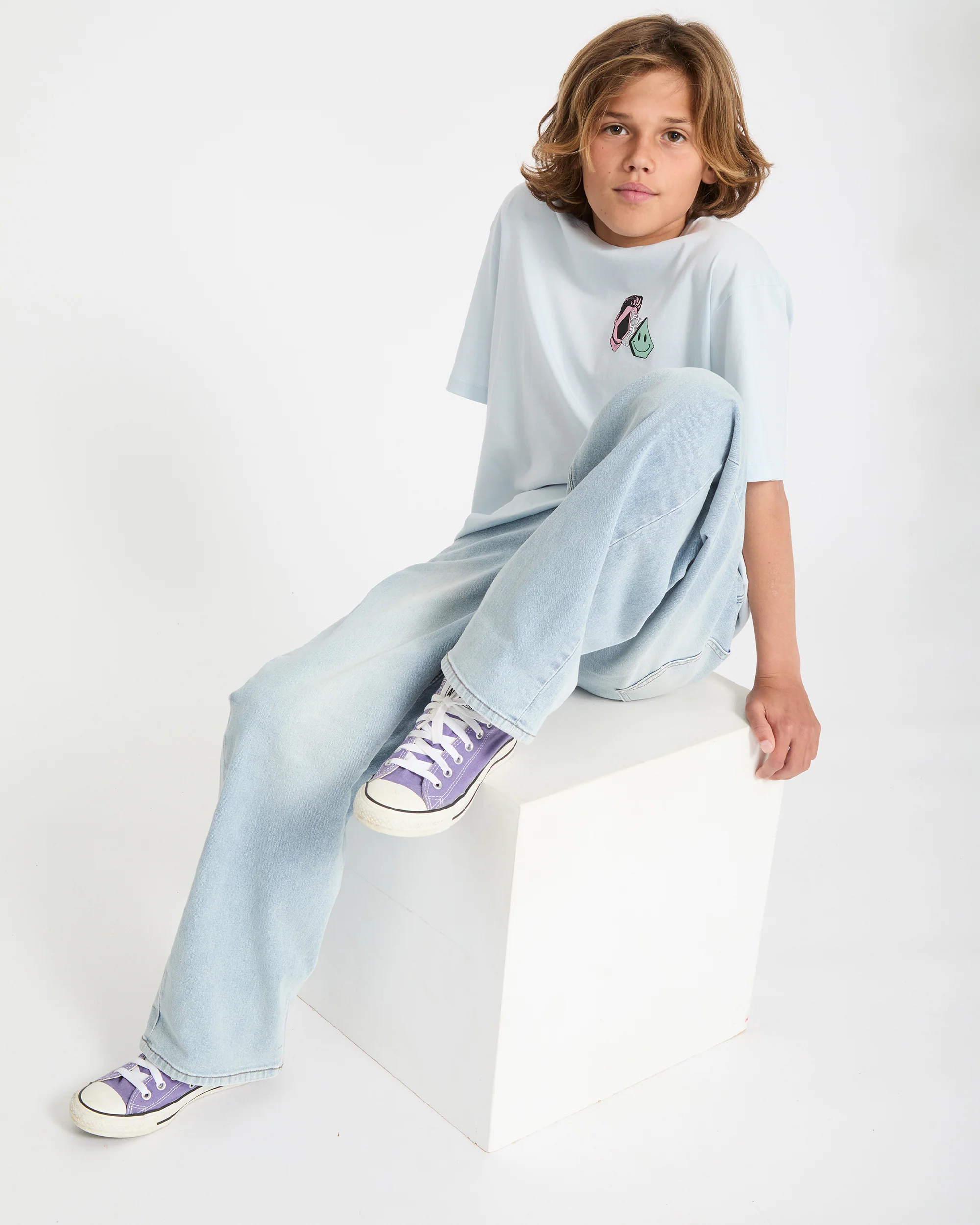 Aura T-Shirt - Light Blue Acid - (KIDS) - Image 10