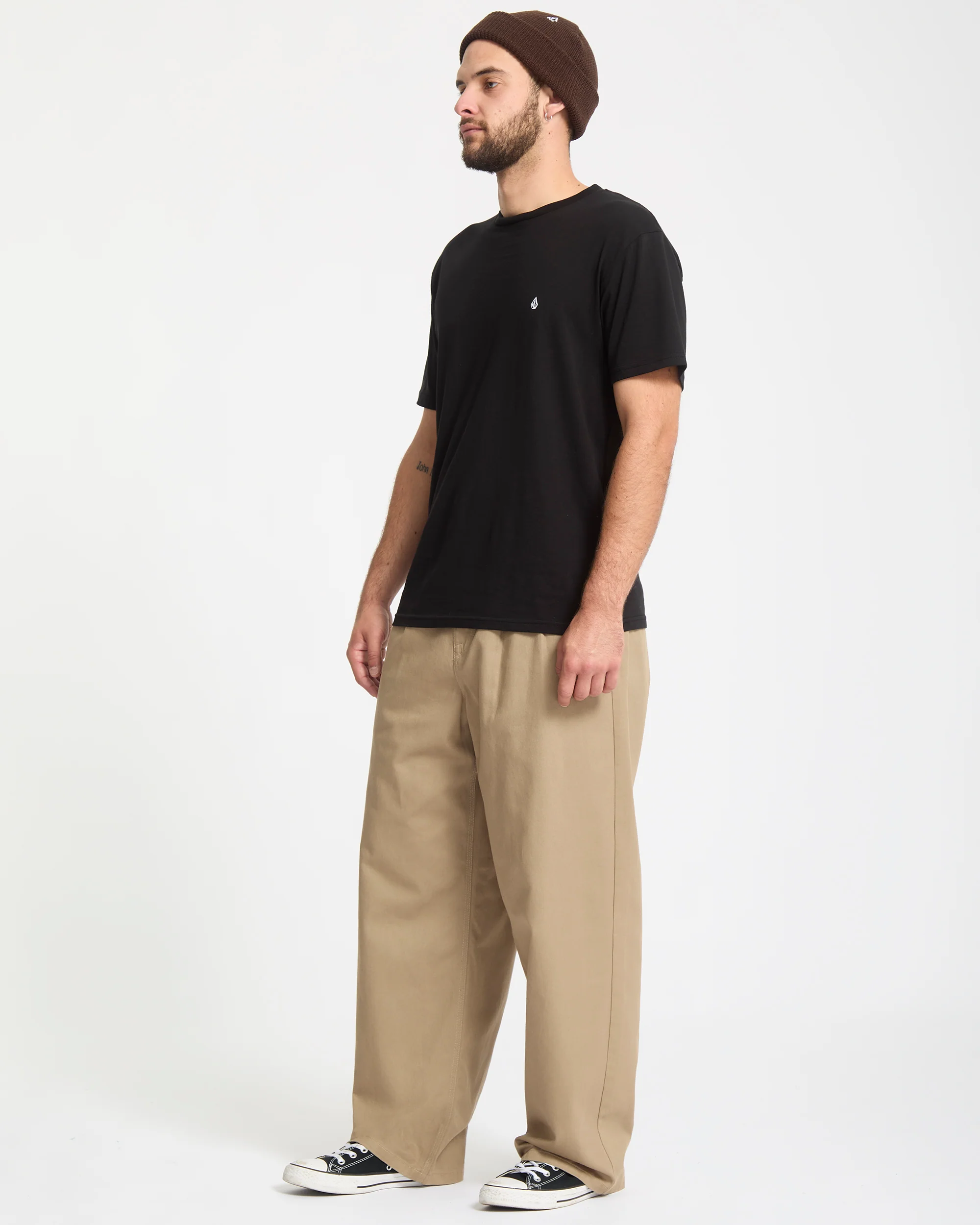 Baggos Pleat Trousers - Khaki - Image 6