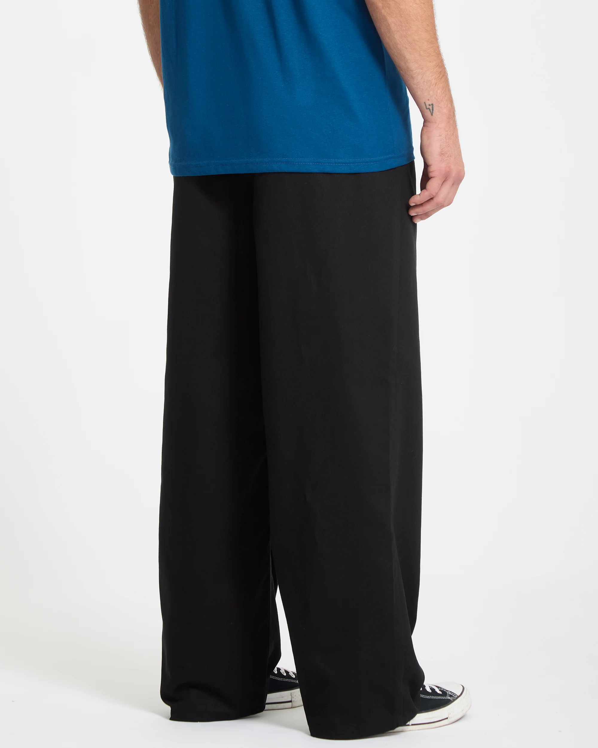 Baggos Pleat Trousers - Black - Image 2