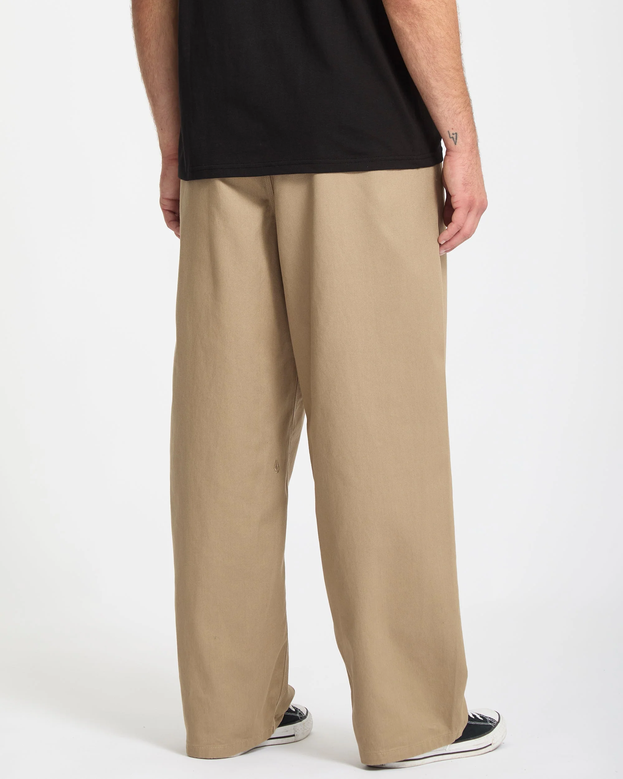 Baggos Pleat Trousers - Khaki - Image 2
