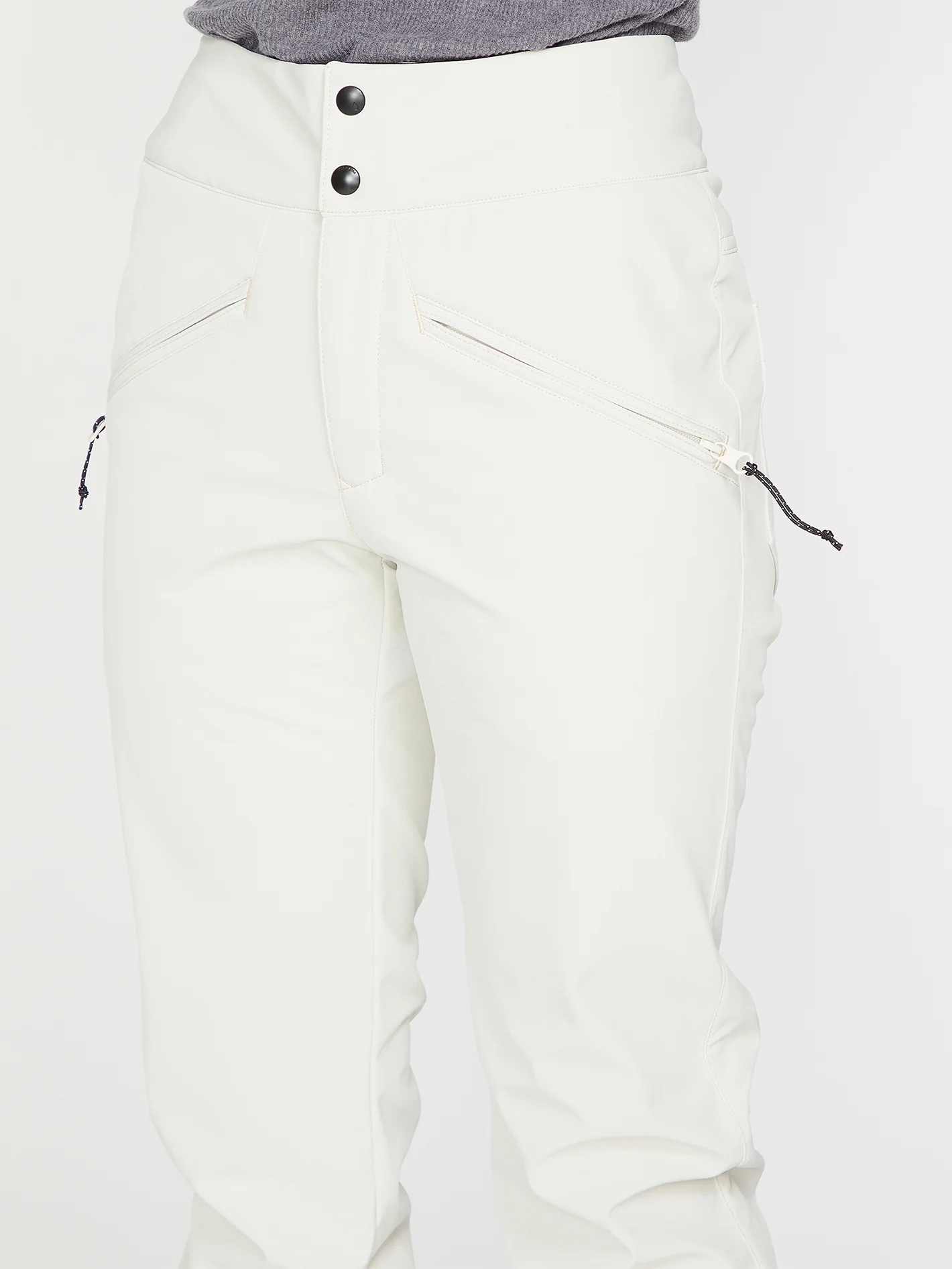Battle Stretch High Rise Trousers - Off White - Image 3