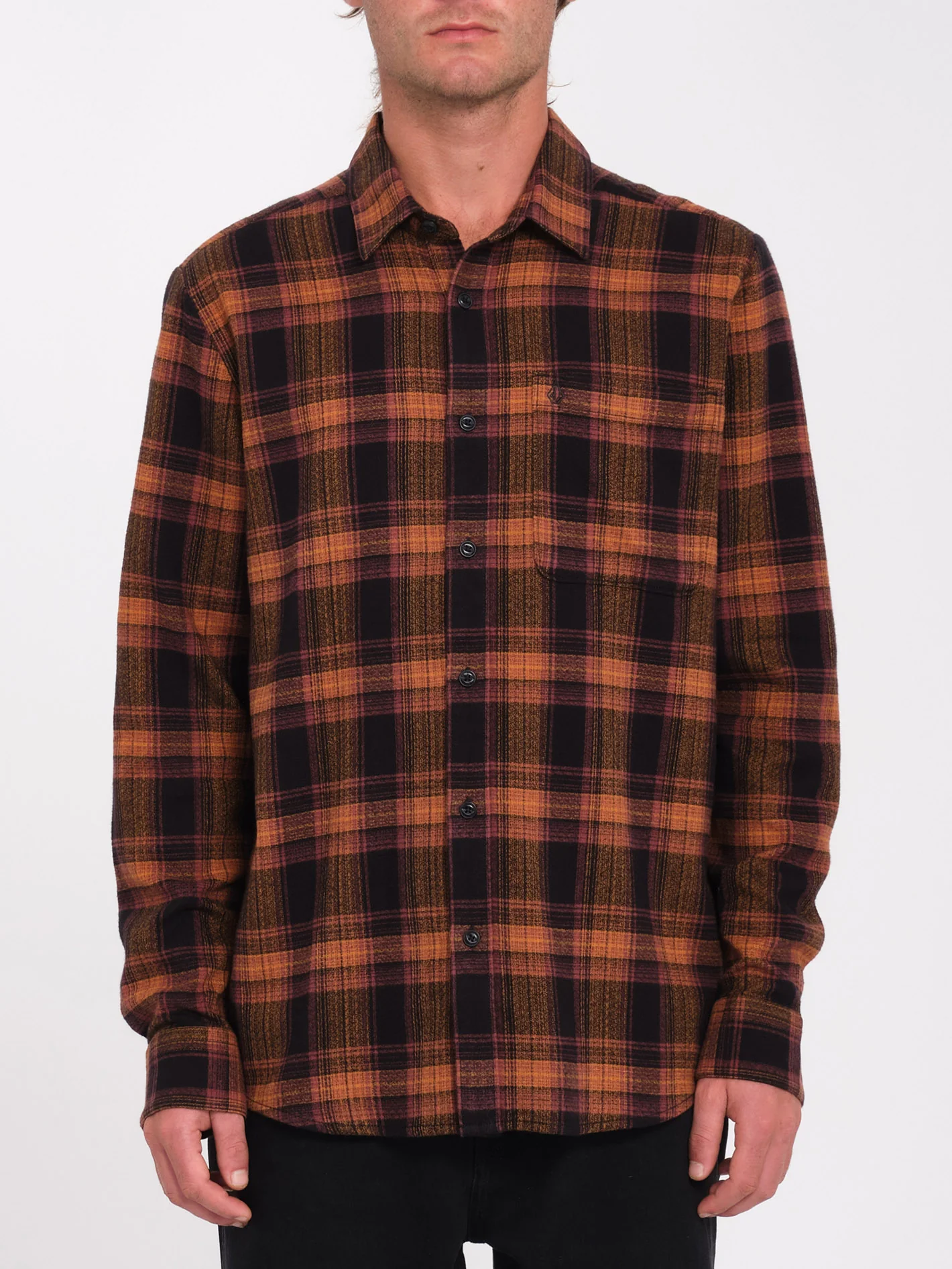 Baystone Flannel Shirt - Black - Image 3