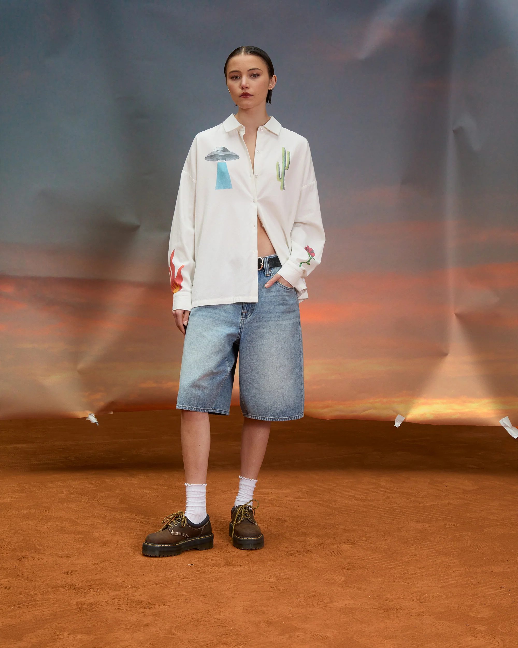 Beeggy Denim Short - Dusty Blue Wash - Image 4