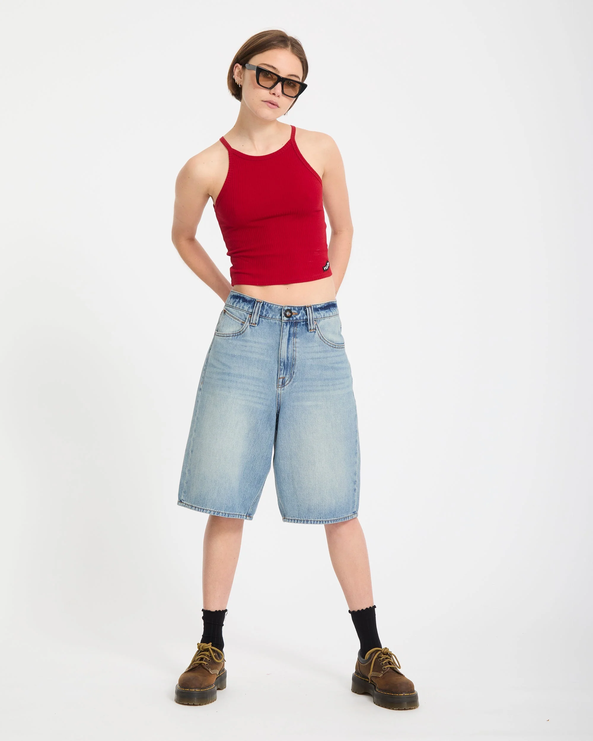 Beeggy Denim Short - Dusty Blue Wash - Image 9