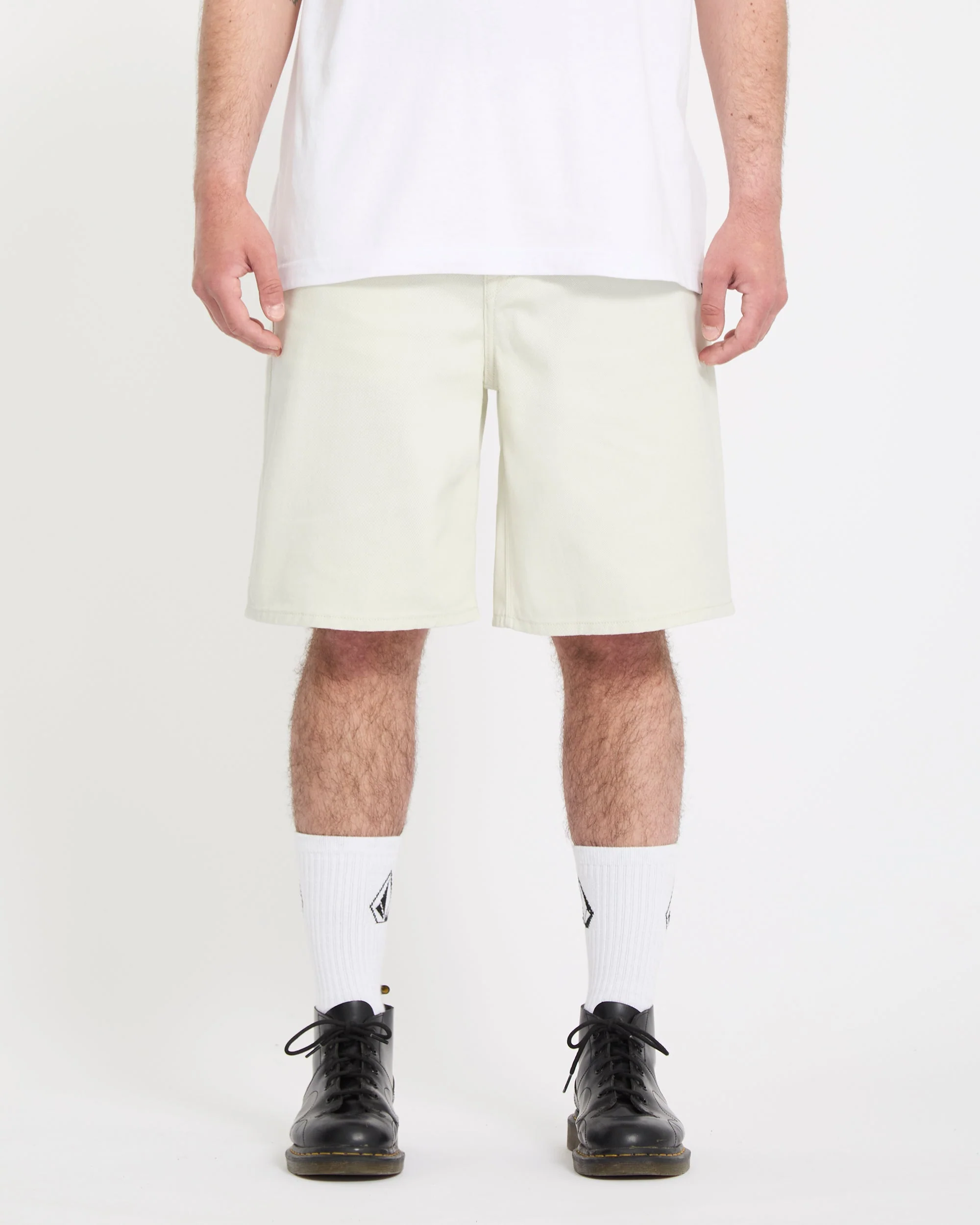 Billow 22" Denim Short - Dirty White - Image 3
