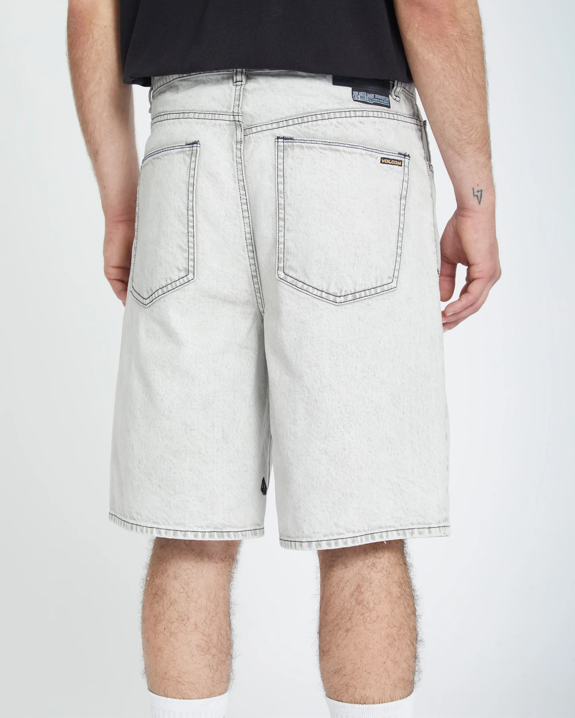Billow Denim Short - BONE - Image 4