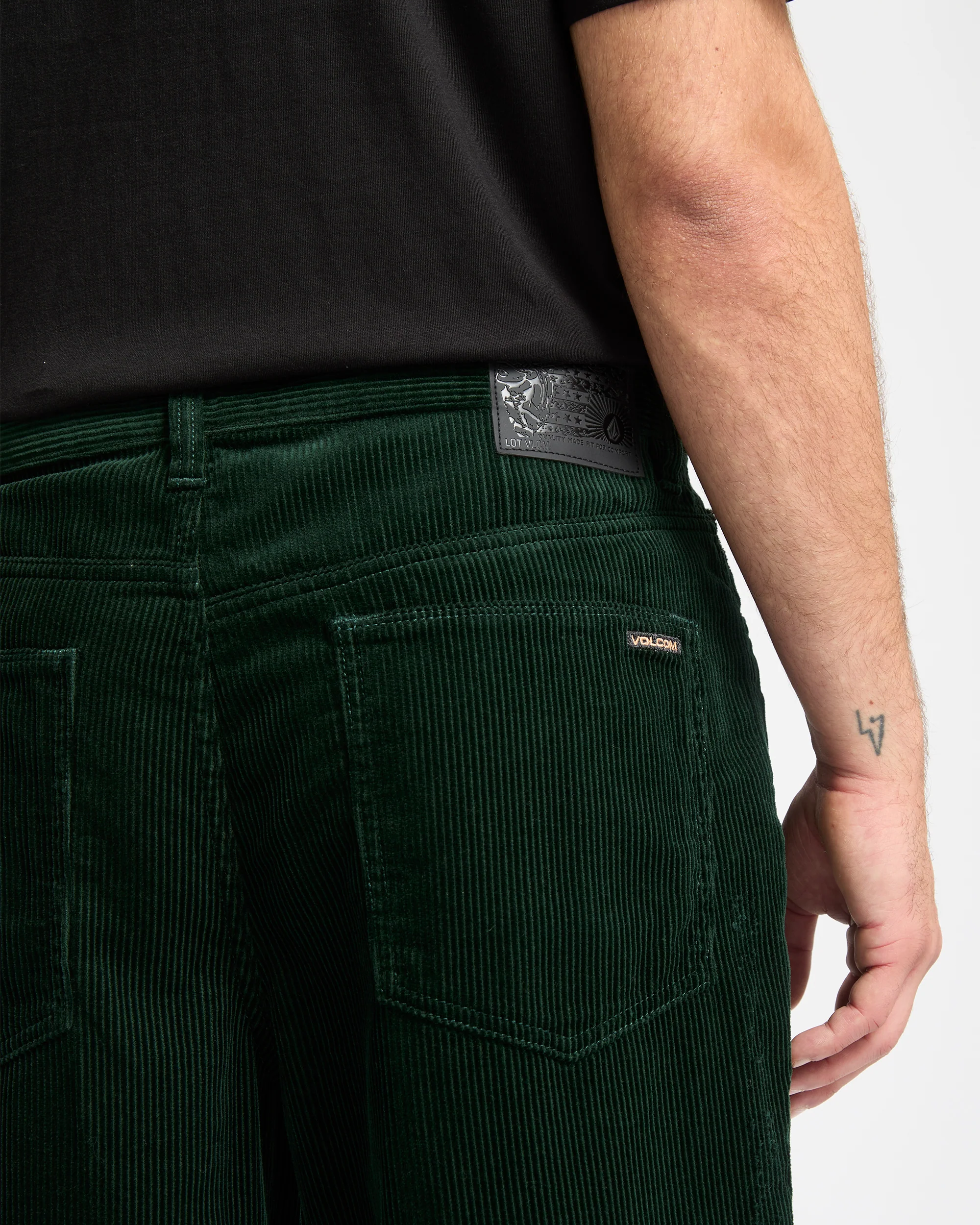 Billow Tapered Corduroy Trousers - Scarab - Image 3