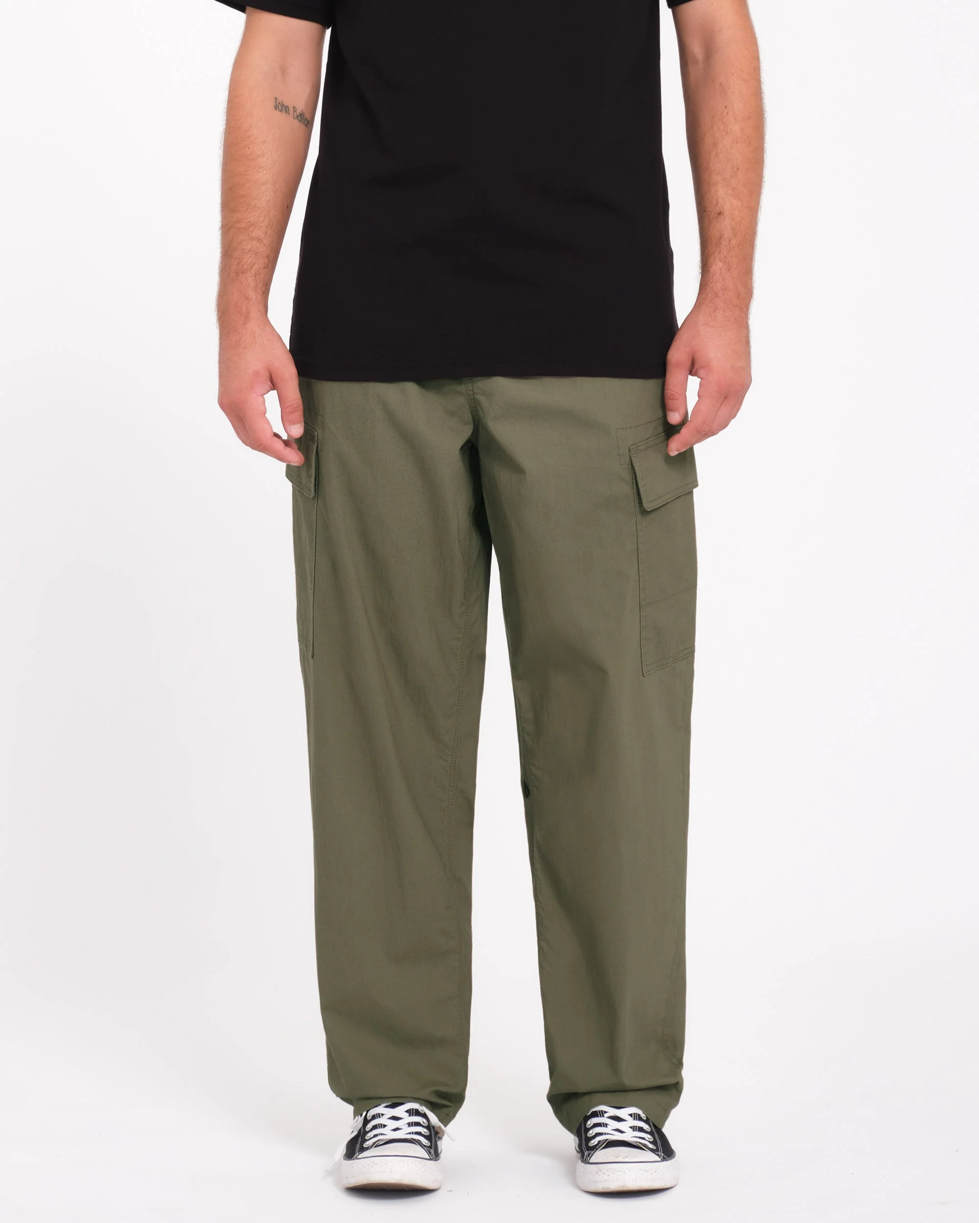 Billow Tapered Elasticated Waist Cargo - WINTERMOSS