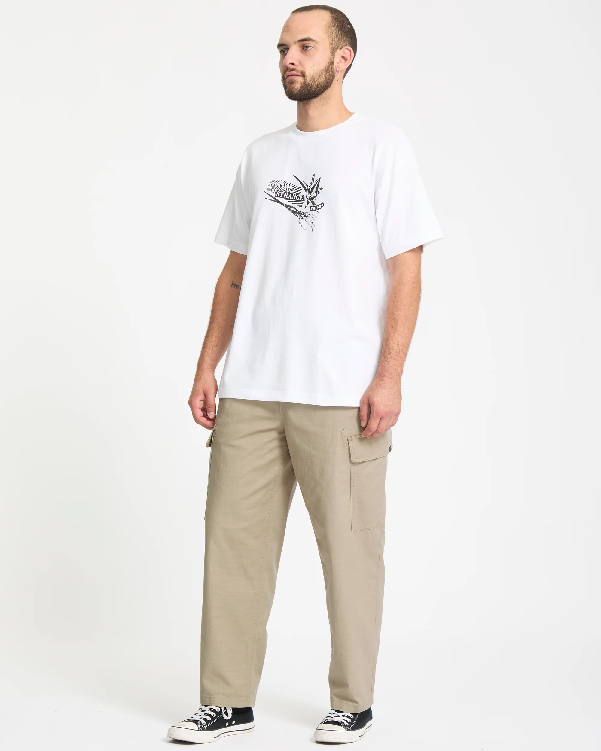 Billow Tapered Elasticated Waist Cargo Trousers - Khaki - Image 5