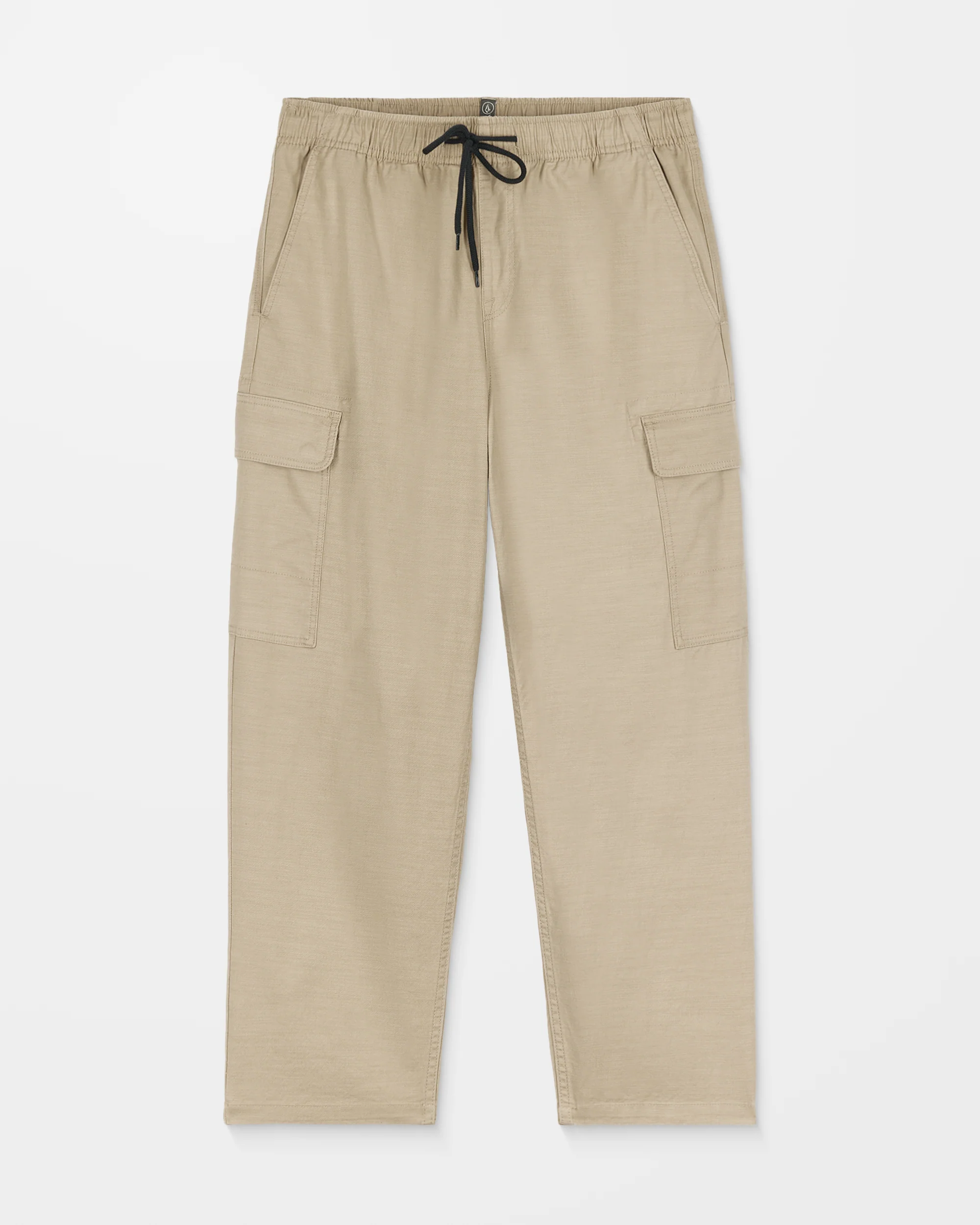 Billow Tapered Elasticated Waist Cargo Trousers - Khaki - Image 7
