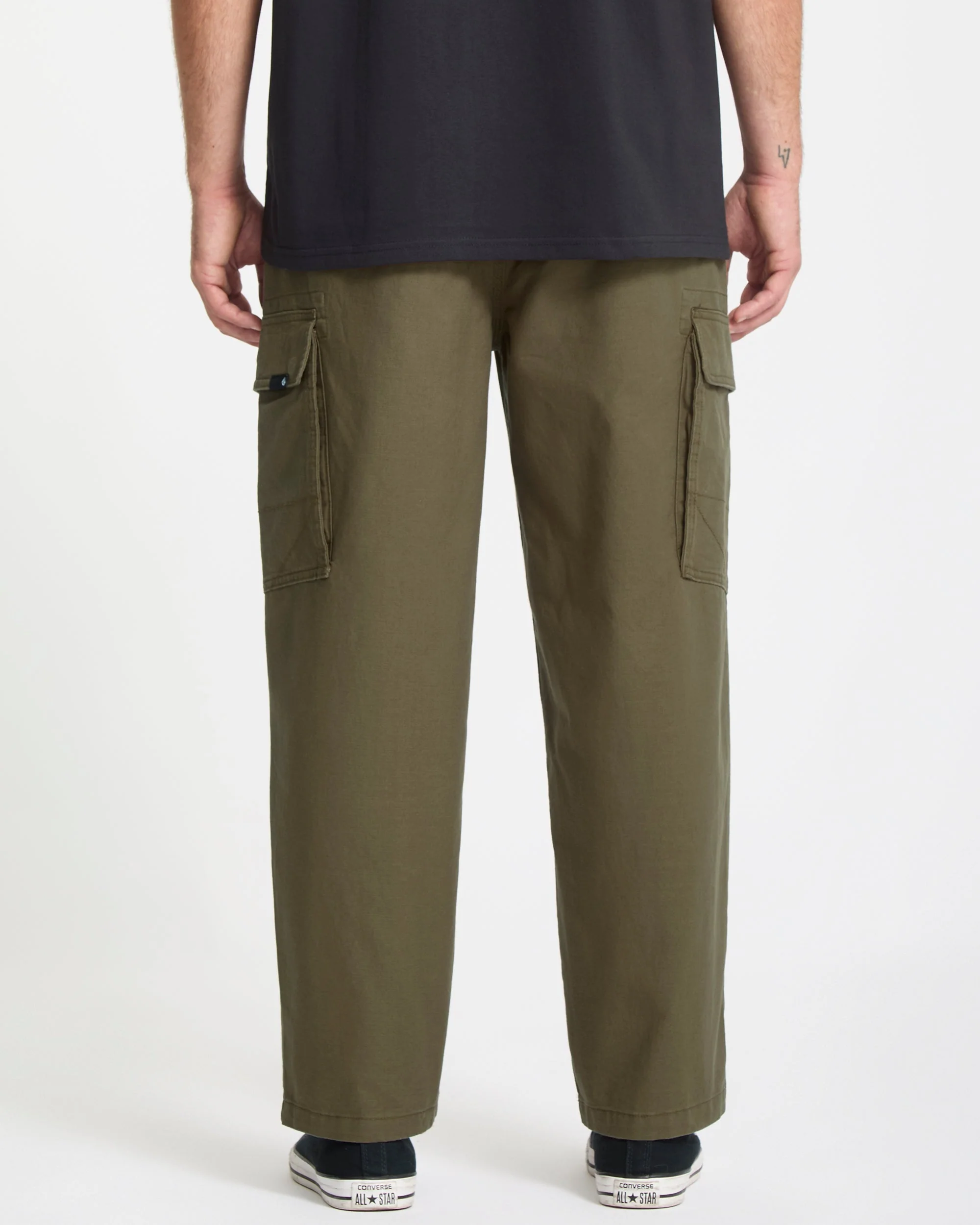 Billow Tapered Elasticated Waist Cargo - Sage Leaf - Image 2
