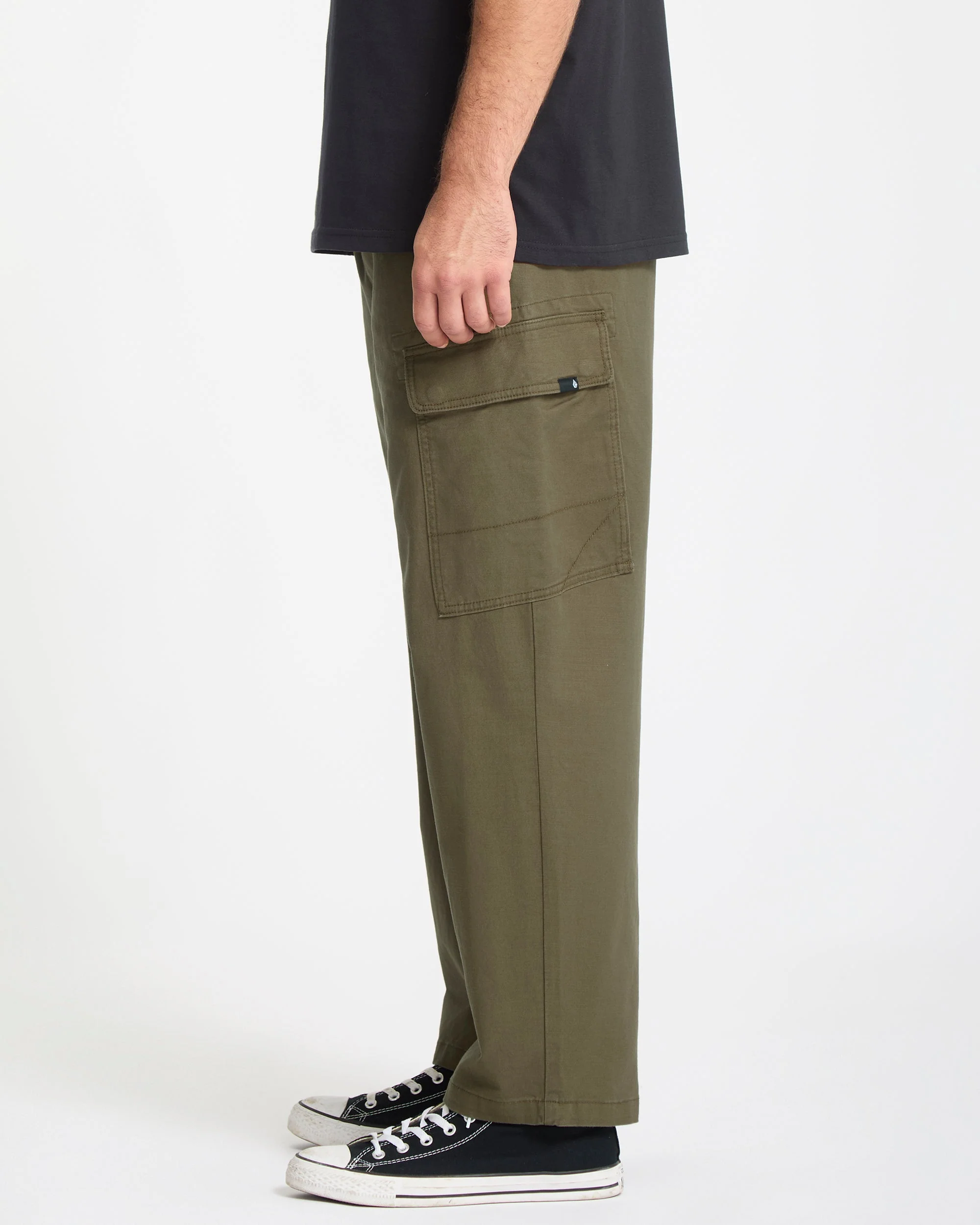 Billow Tapered Elasticated Waist Cargo - Sage Leaf - Image 5