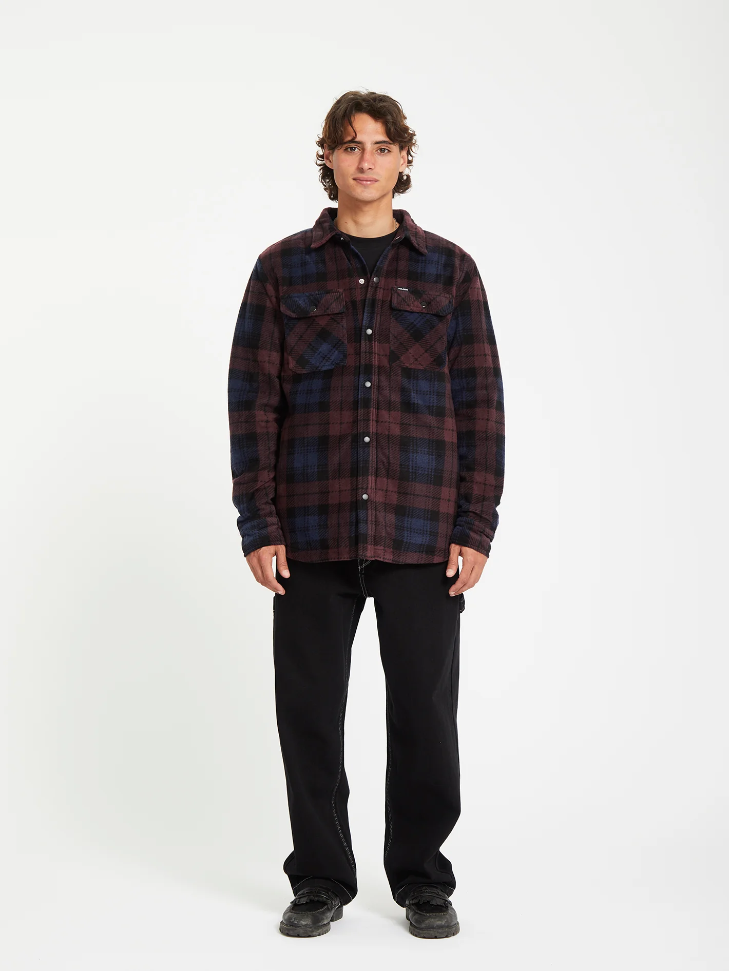 Bowered Polar Over-Shirt - Merlot - Image 2