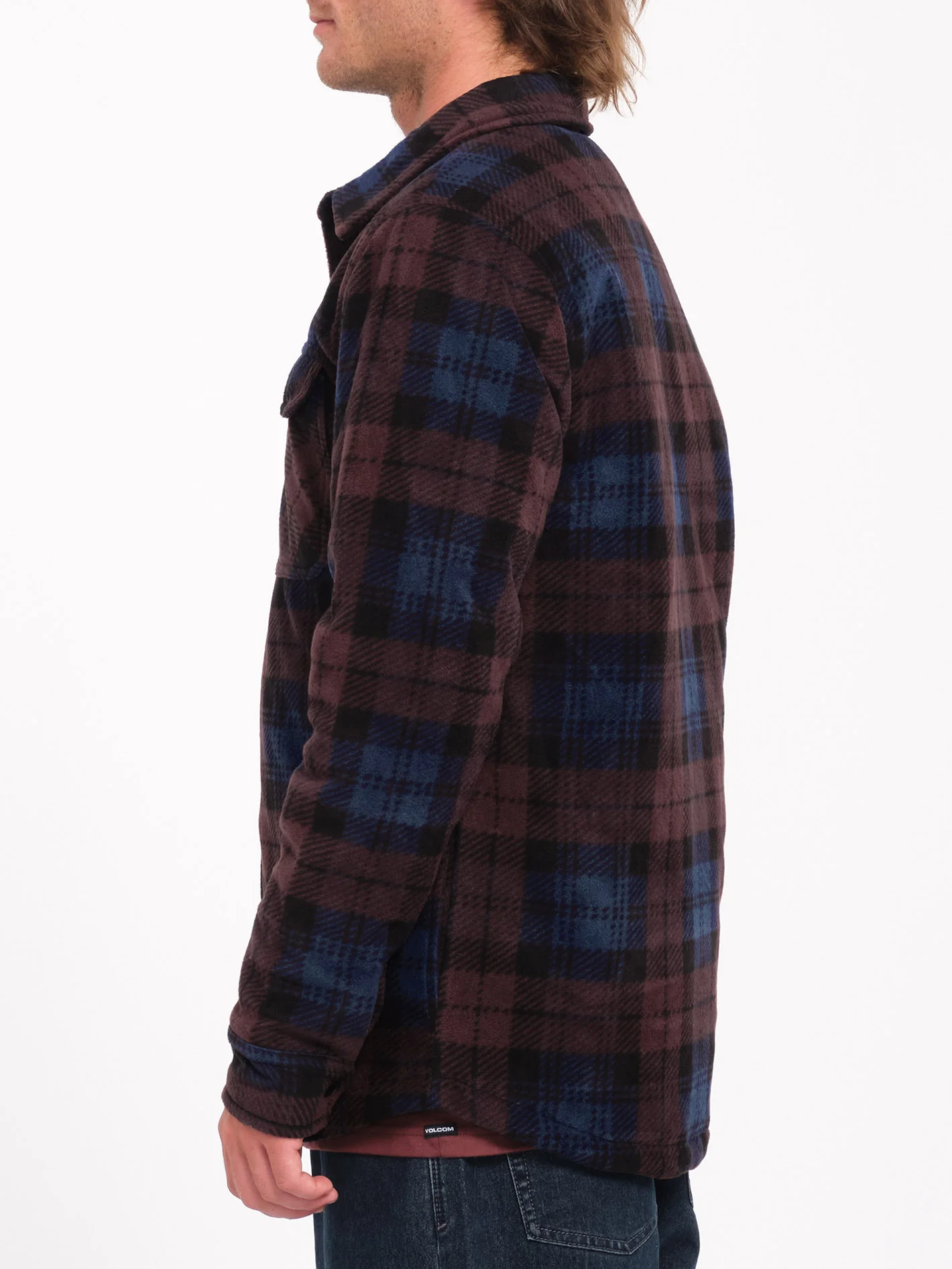 Bowered Polar Over-Shirt - Merlot - Image 4