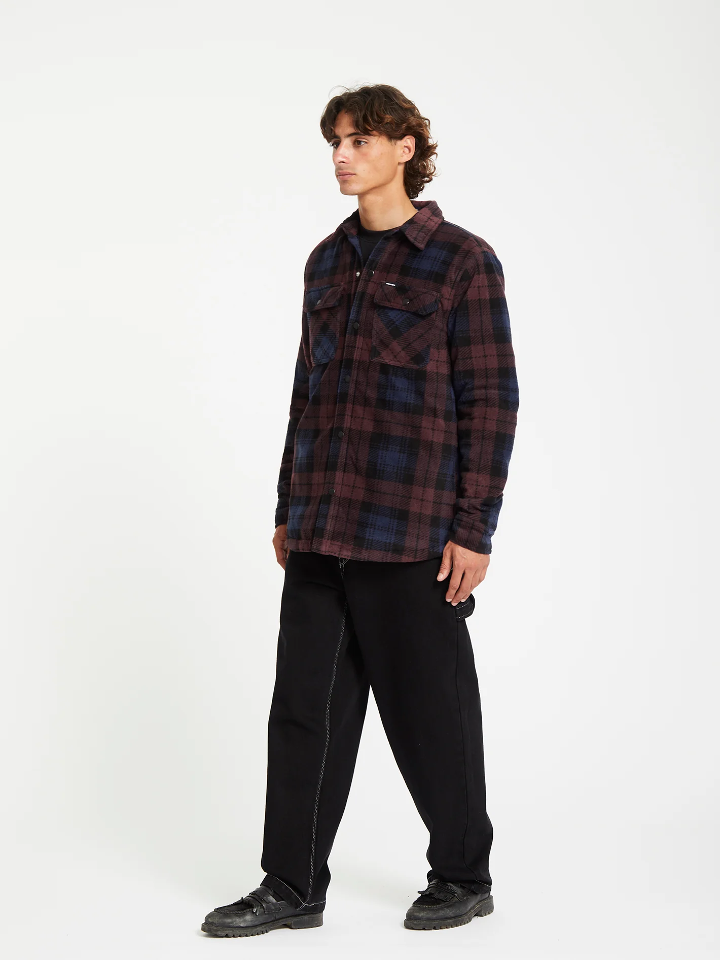 Bowered Polar Over-Shirt - Merlot - Image 5