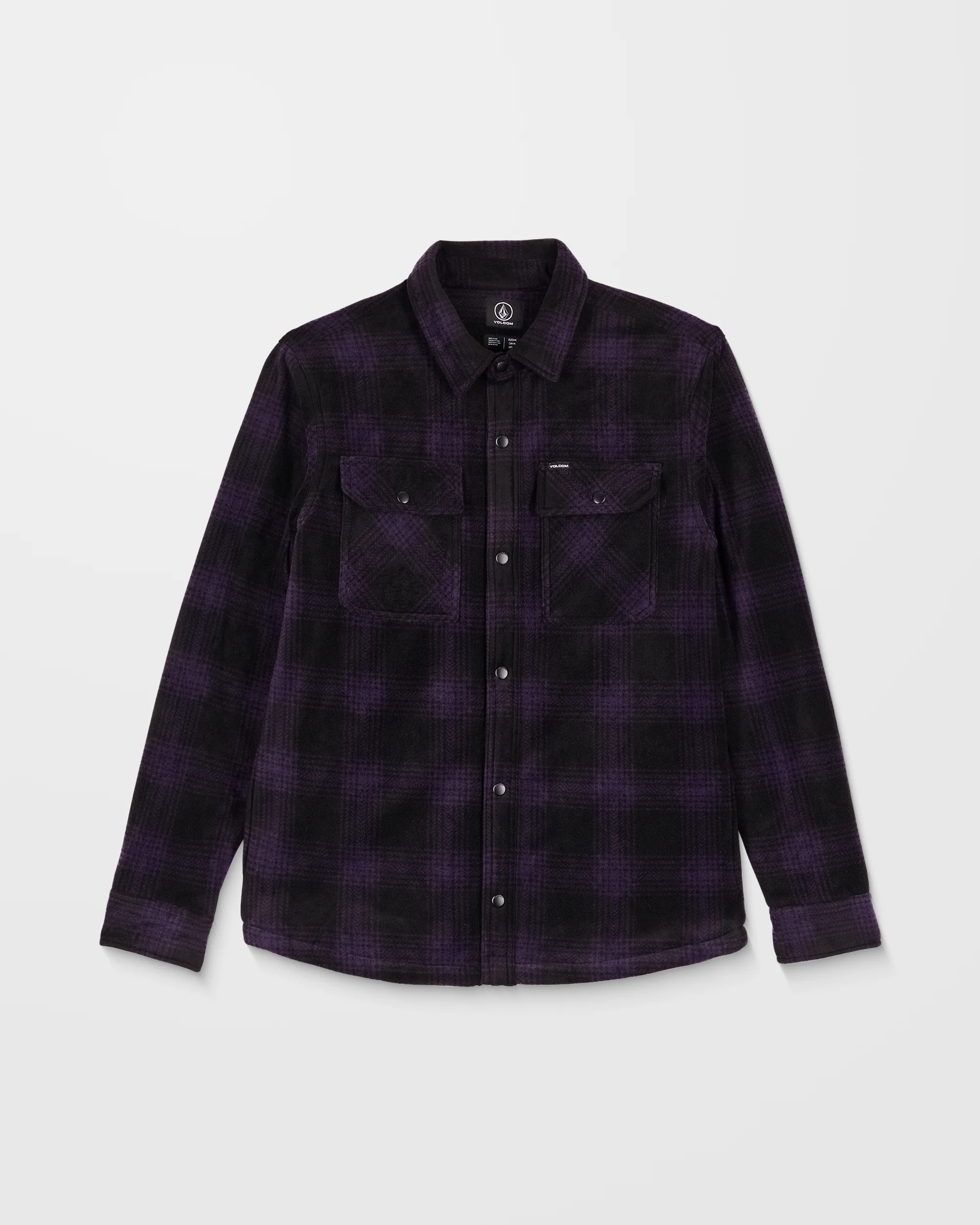 Bowered Fleece Over-Shirt - Dark Purple - Image 9