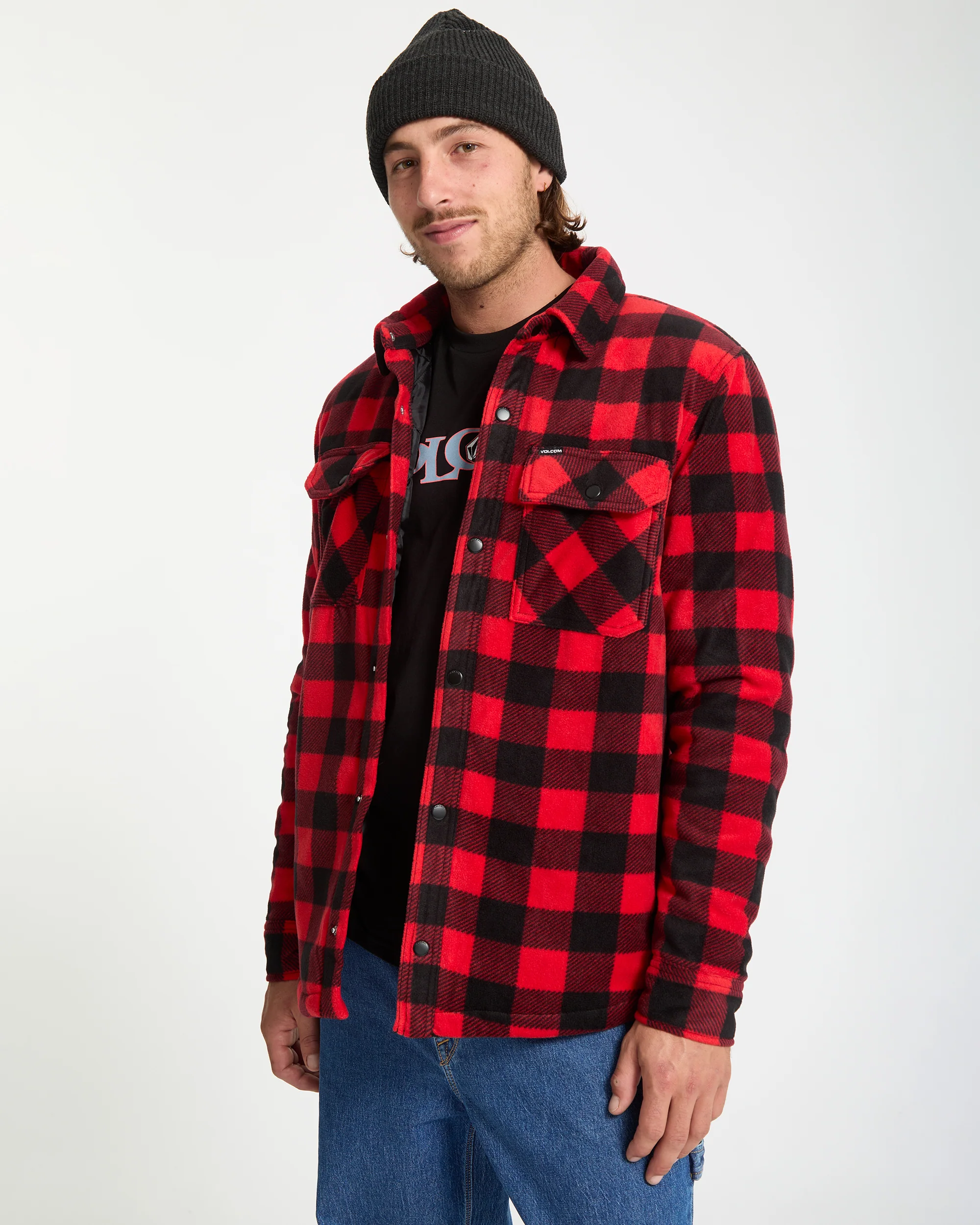 Bowered Fleece Over-Shirt - Lifeguard Red - Image 5