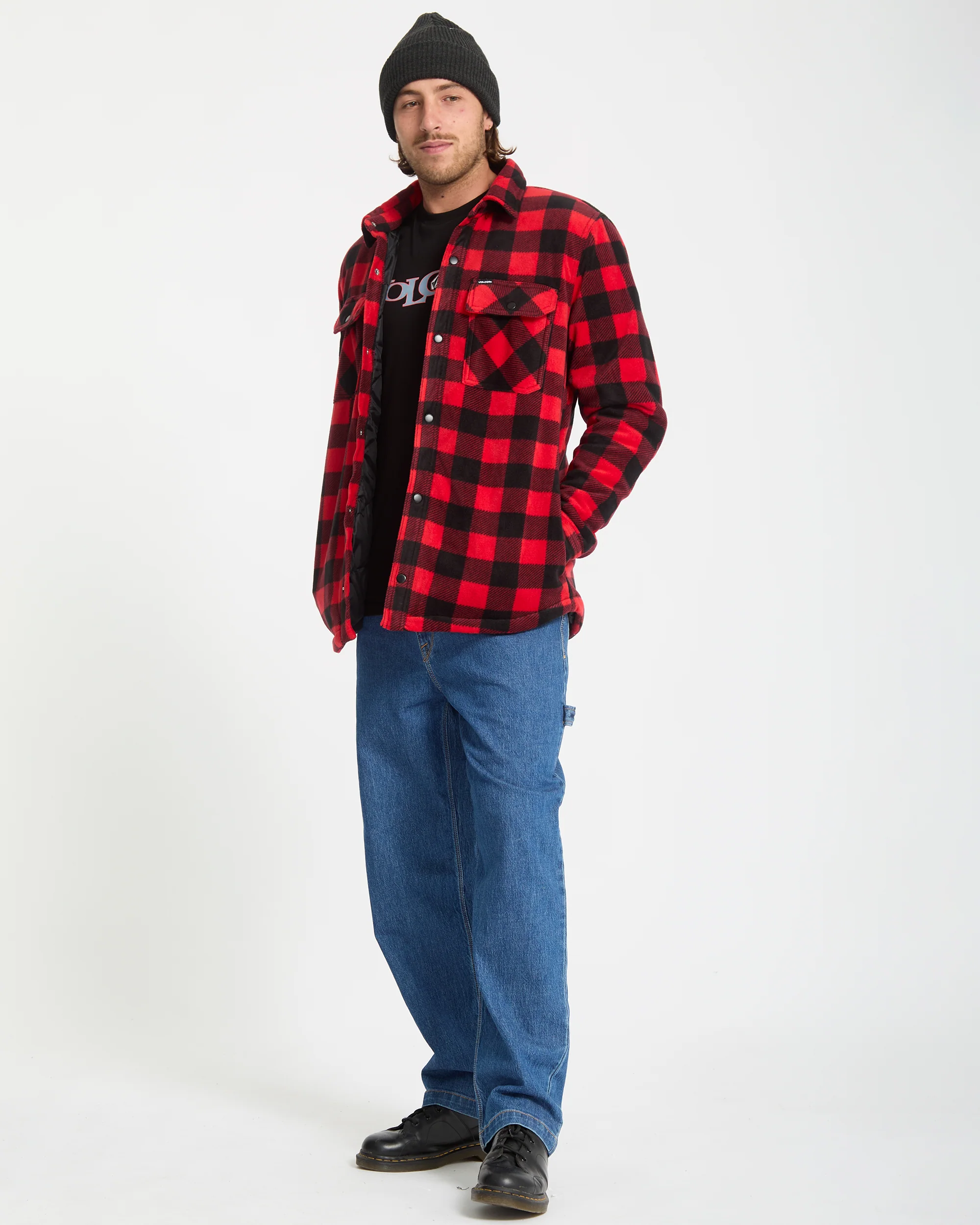 Bowered Fleece Over-Shirt - Lifeguard Red - Image 6