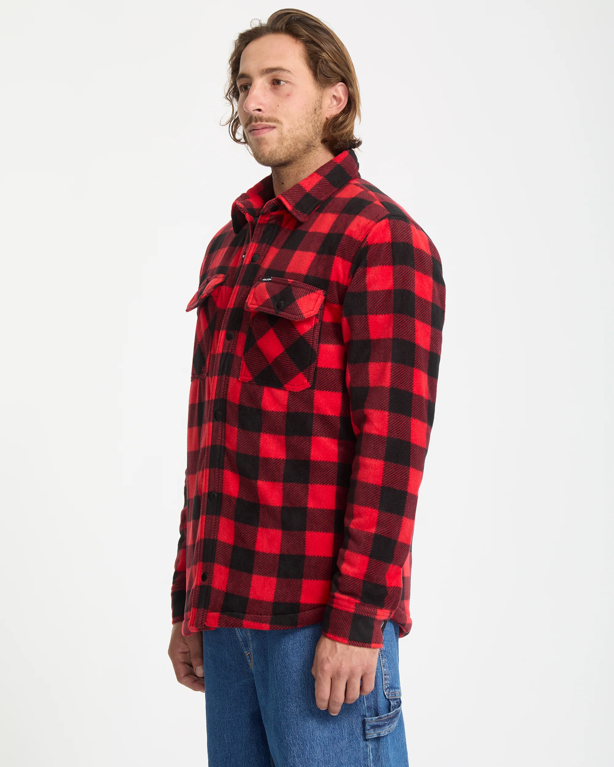 Bowered Fleece Over-Shirt - Lifeguard Red - Image 7