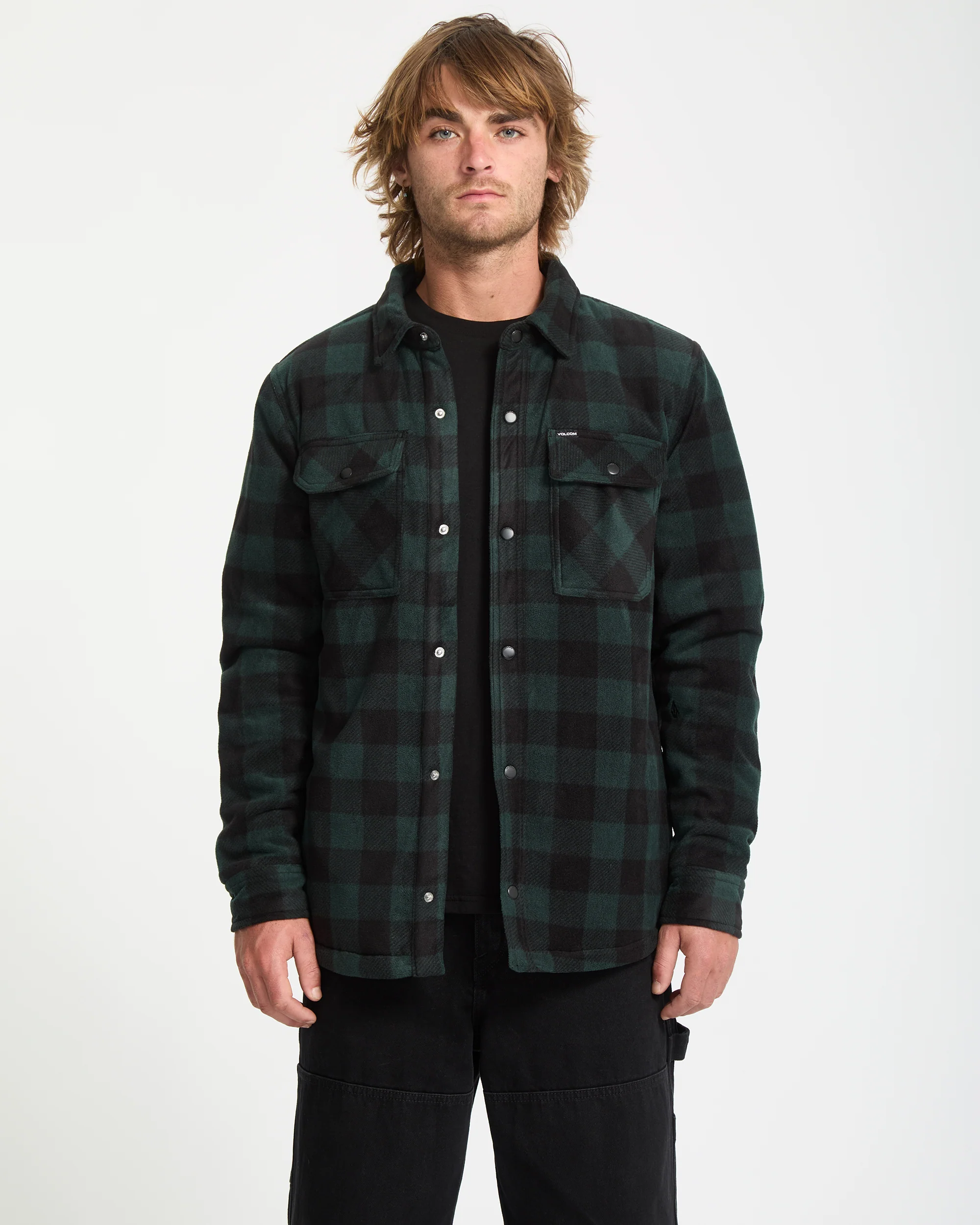 Bowered Fleece Over-Shirt - Scarab