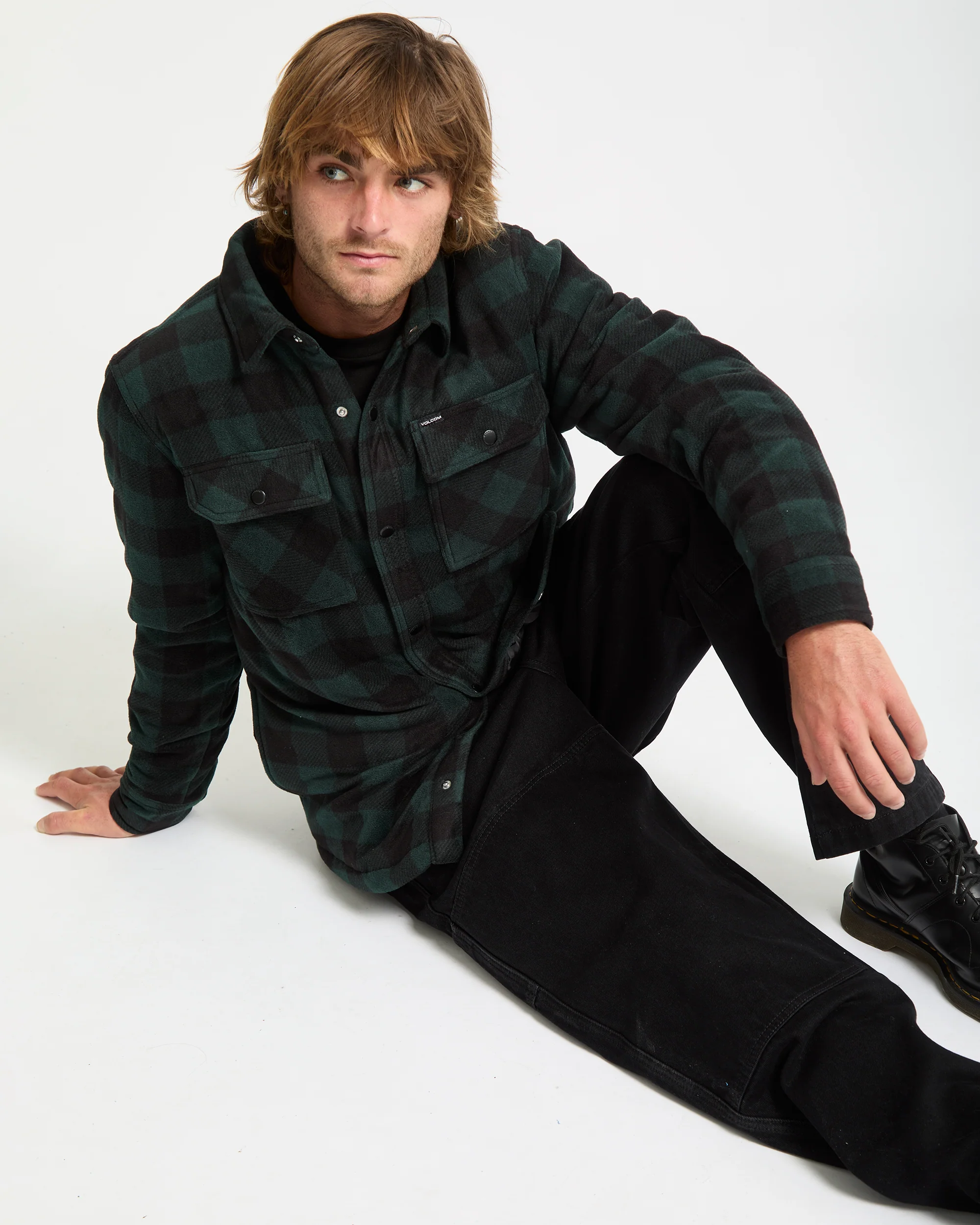 Bowered Fleece Over-Shirt - Scarab - Image 5