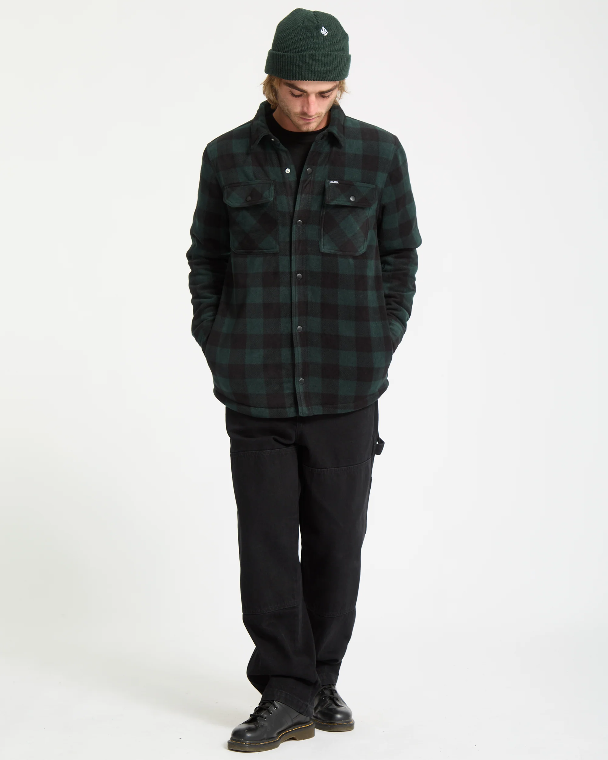 Bowered Fleece Over-Shirt - Scarab - Image 7
