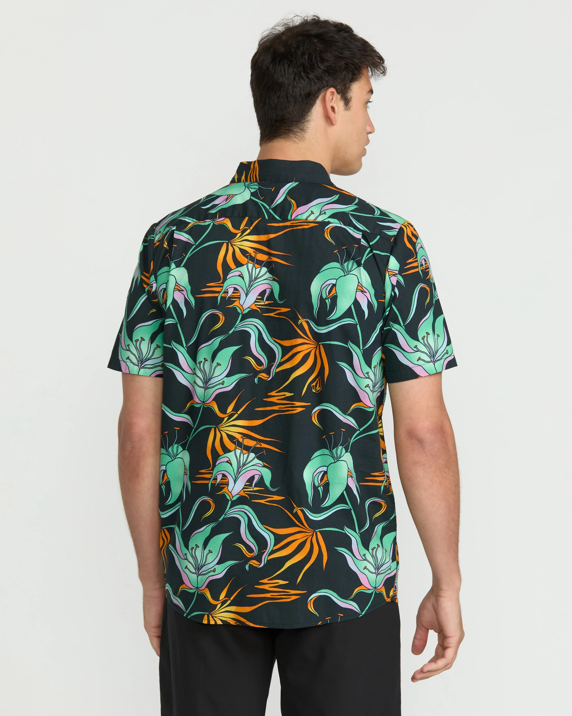 Brainmelter Floral Shirt - Black Green - Image 2