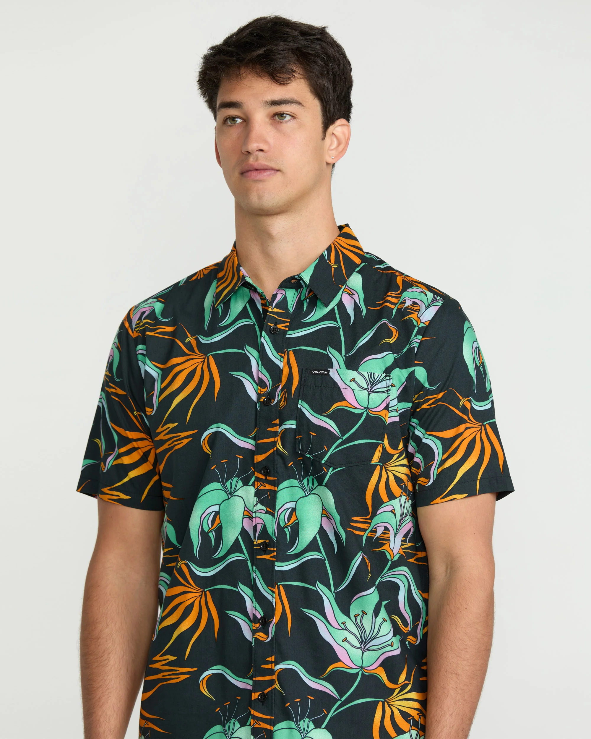 Brainmelter Floral Shirt - Black Green - Image 3
