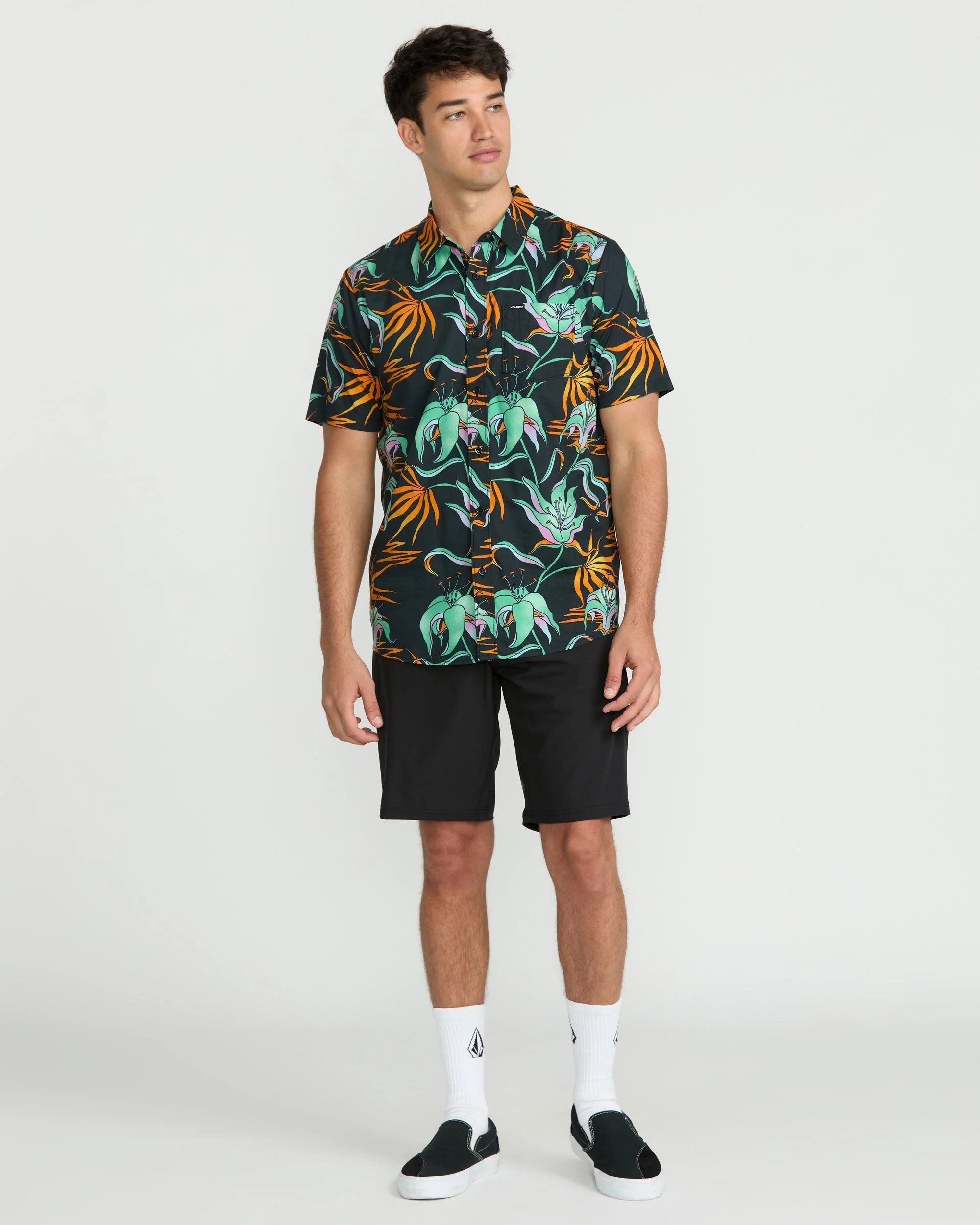Brainmelter Floral Shirt - Black Green - Image 4