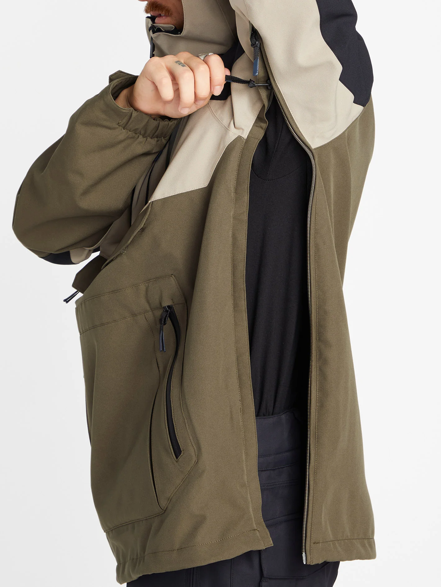 Brighton Pullover Jacket - Dark Khaki - Image 13