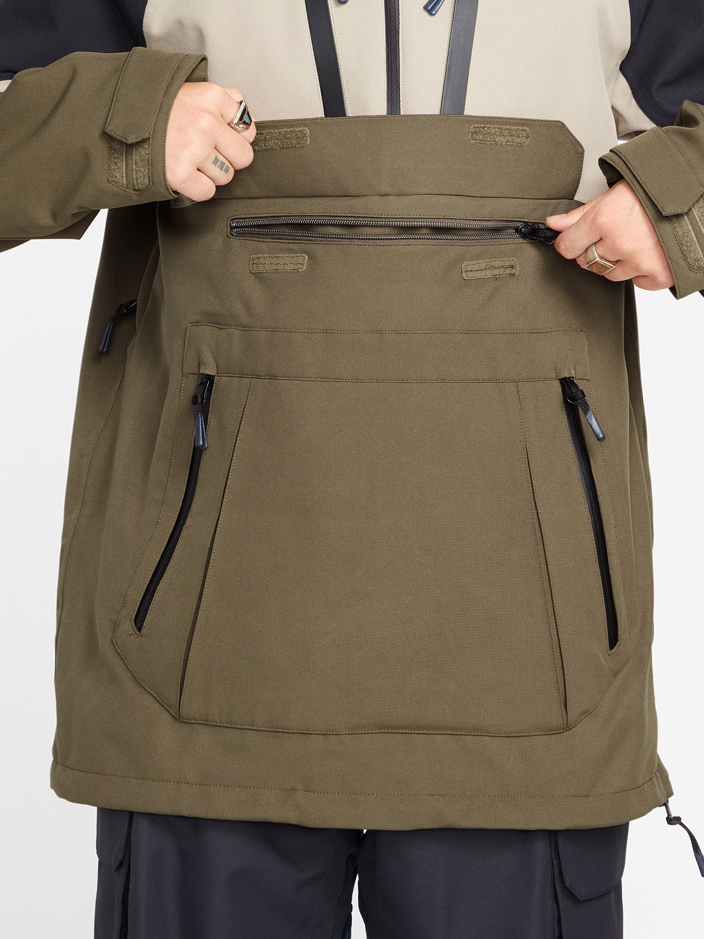Brighton Pullover Jacket - Dark Khaki - Image 17