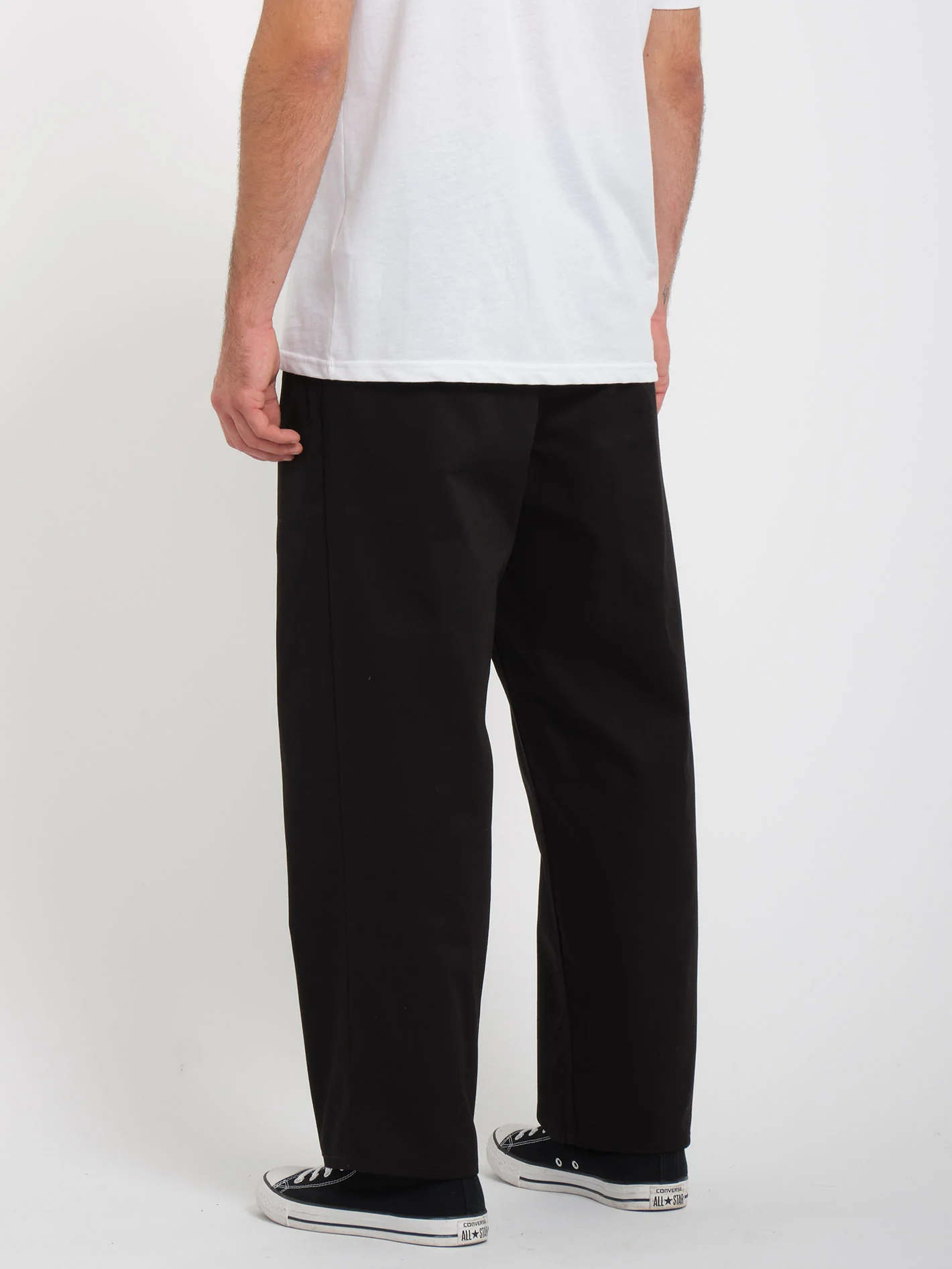 Briqlayer Pleat Chino Trousers - BLACK - Image 2