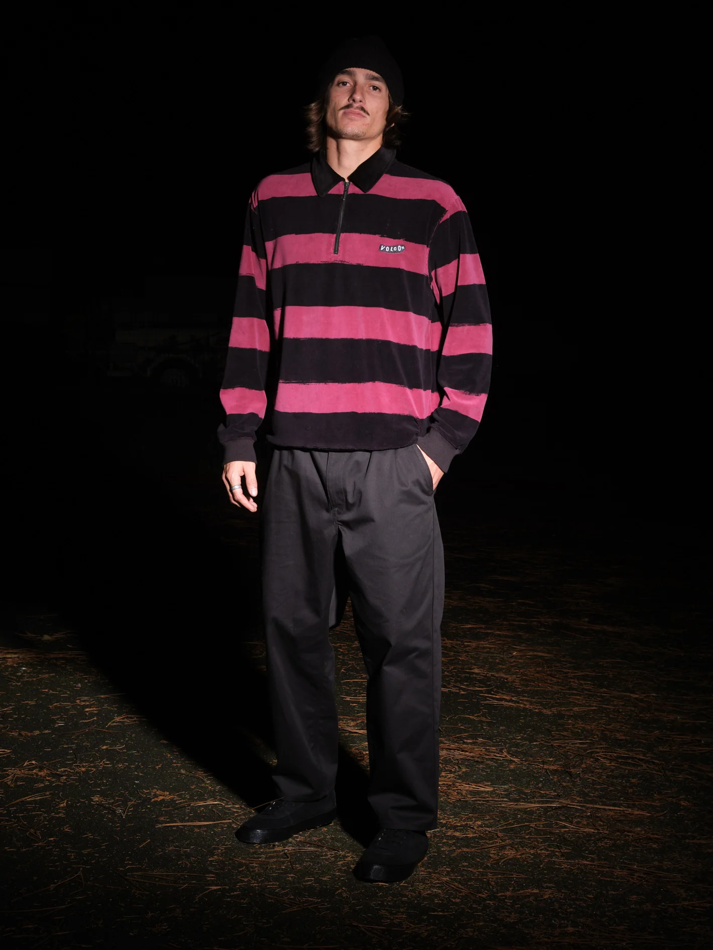 Briqlayer Pleat Chino Trousers - BLACK - Image 3