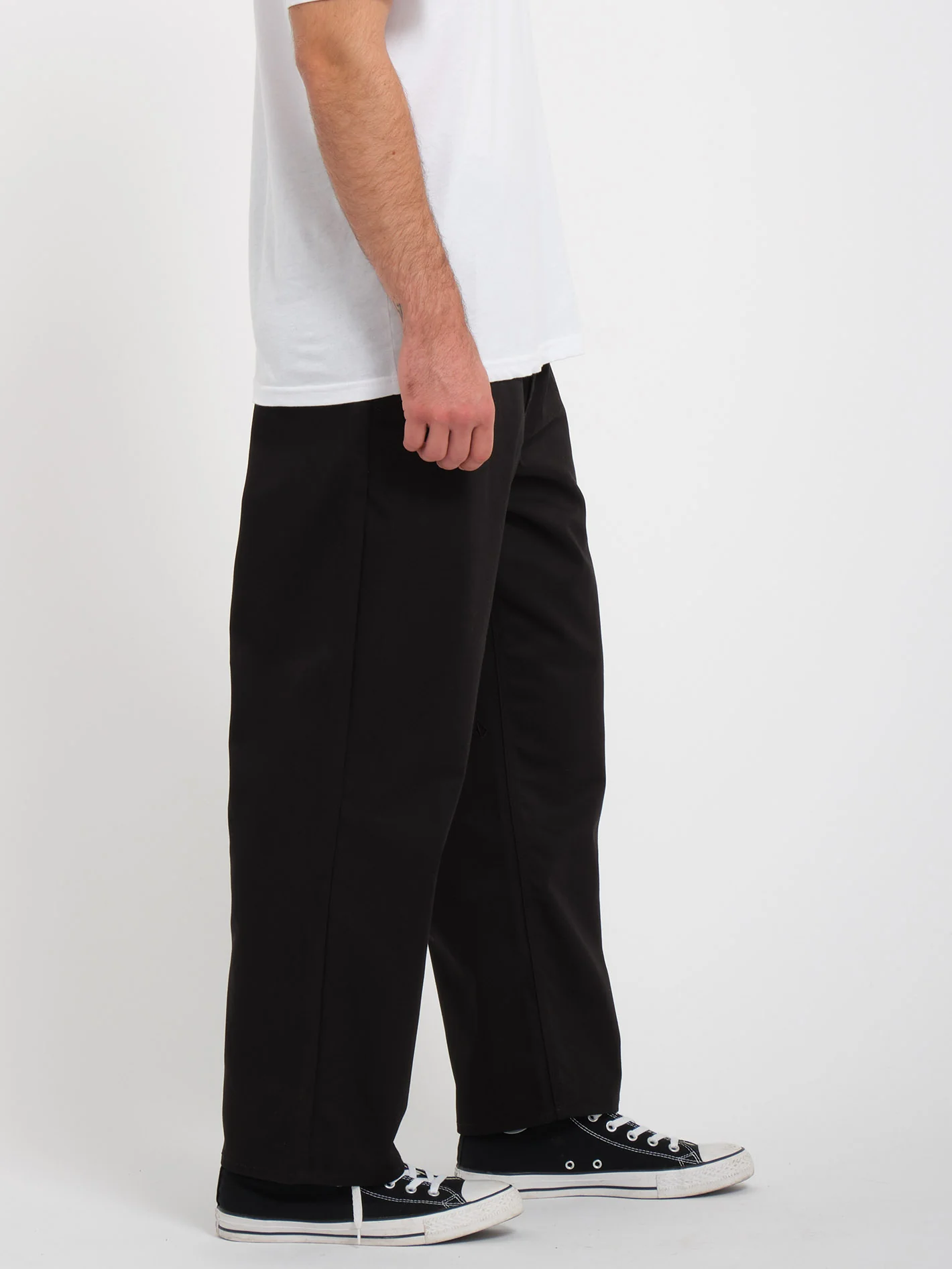 Briqlayer Pleat Chino Trousers - BLACK - Image 6