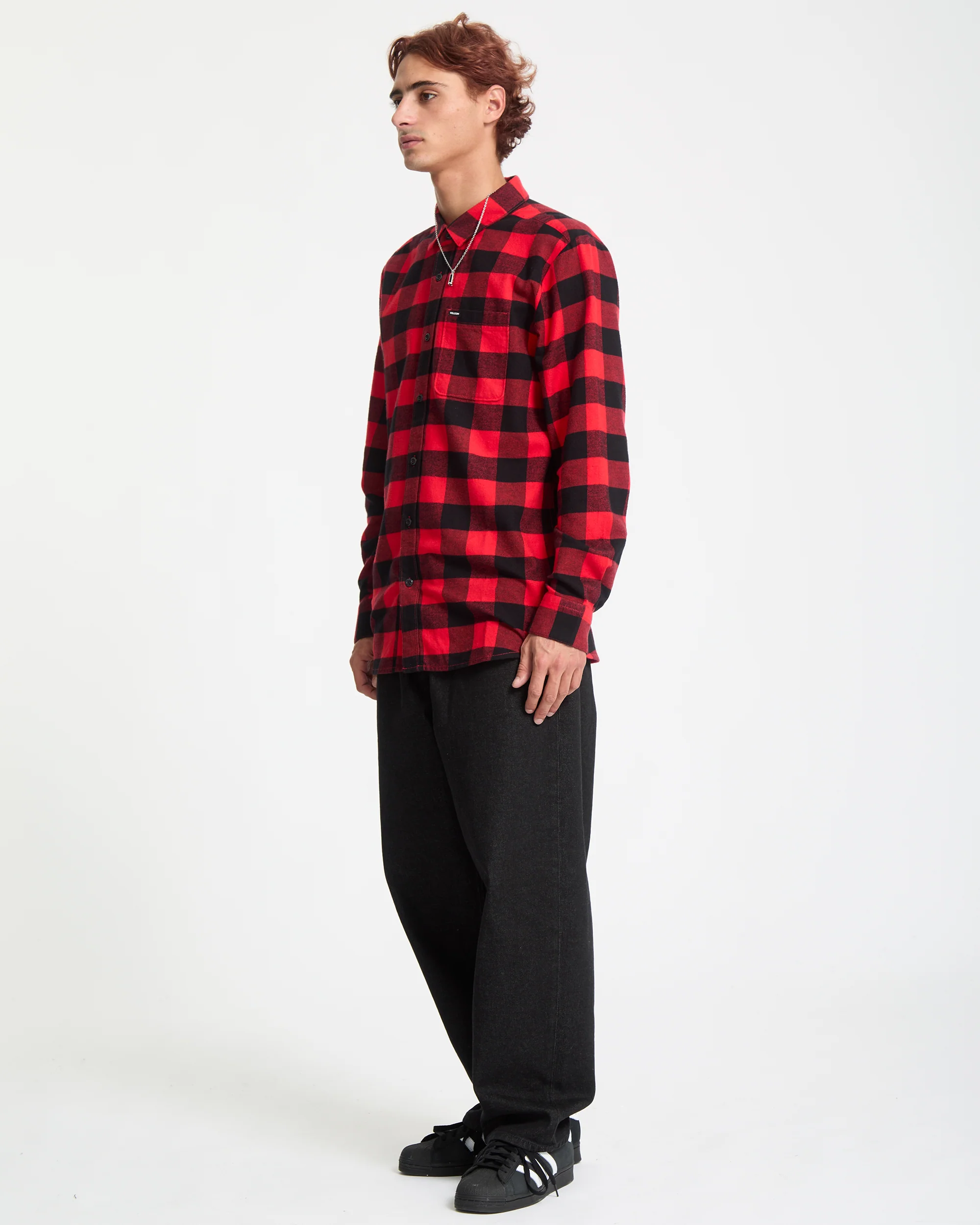 Caden Plaid Shirt - Lifeguard Red - Image 6