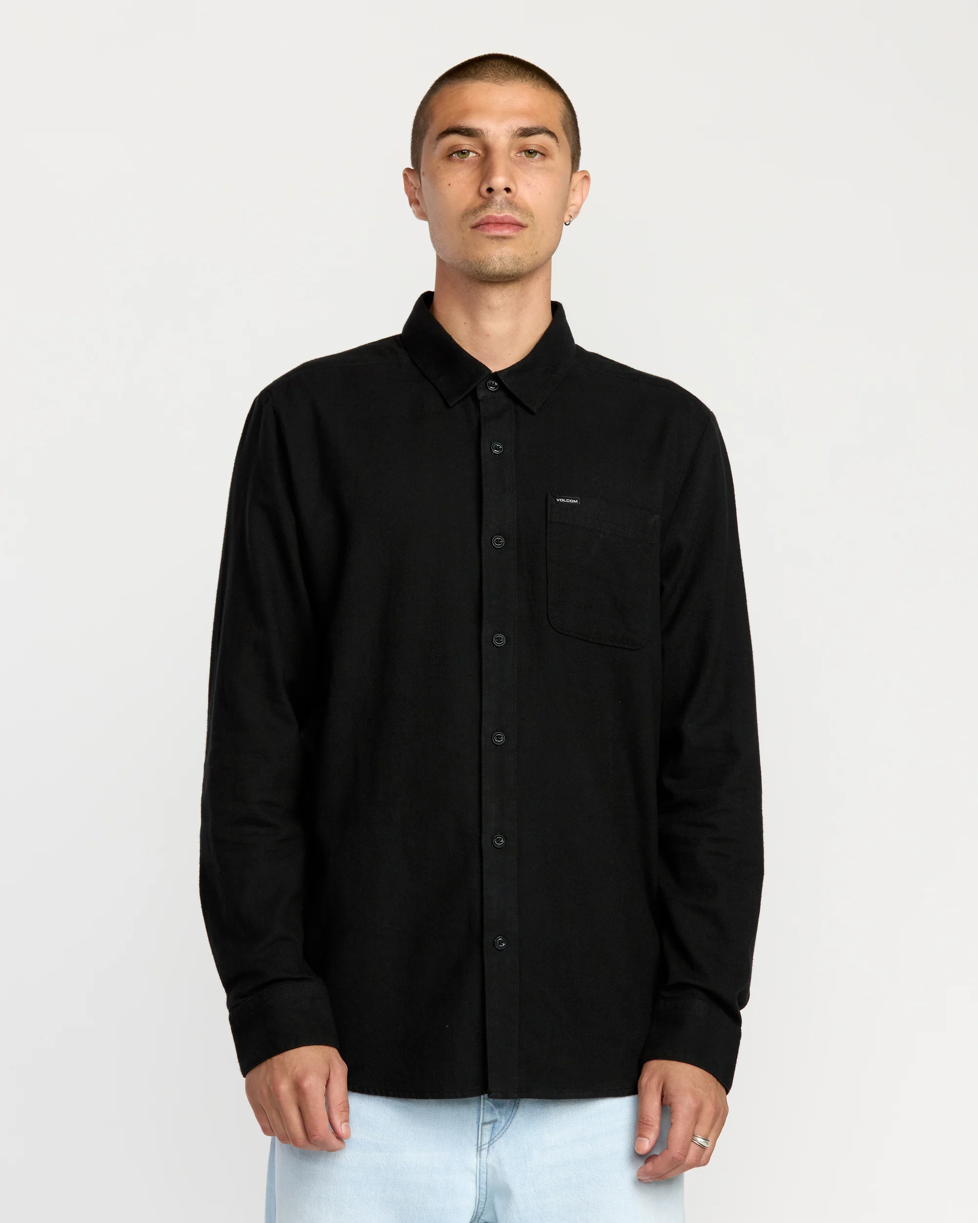 Caden Solid Shirt - Antique Black