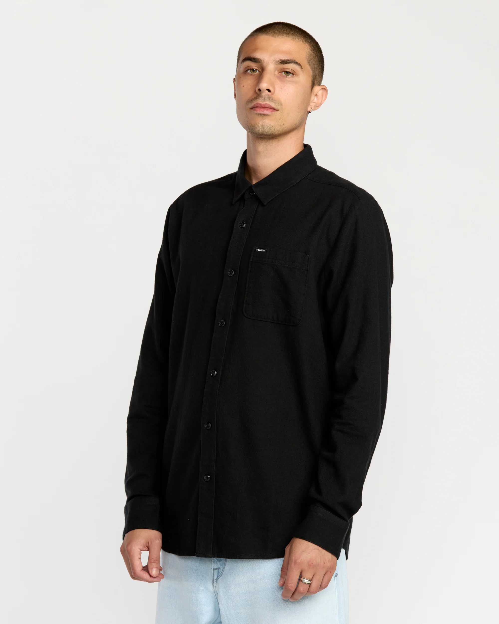 Caden Solid Shirt - Antique Black - Image 4