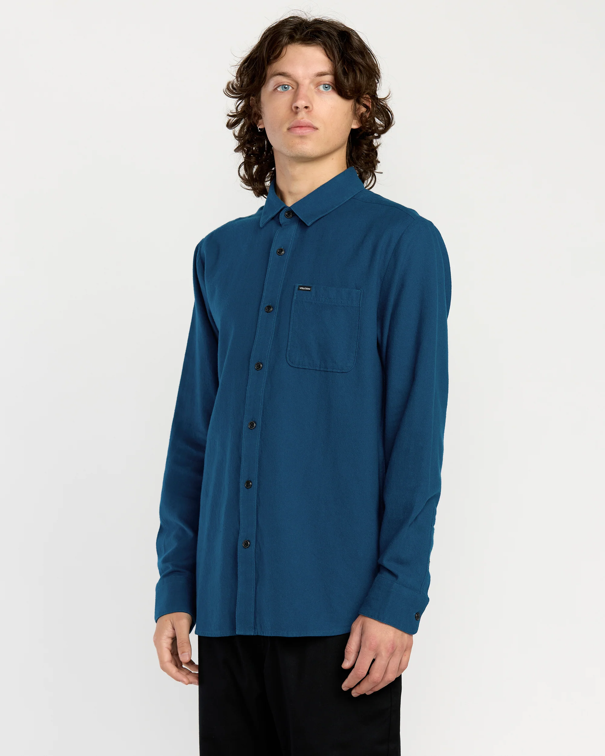 Caden Solid Shirt - Cosmic Blue - Image 4