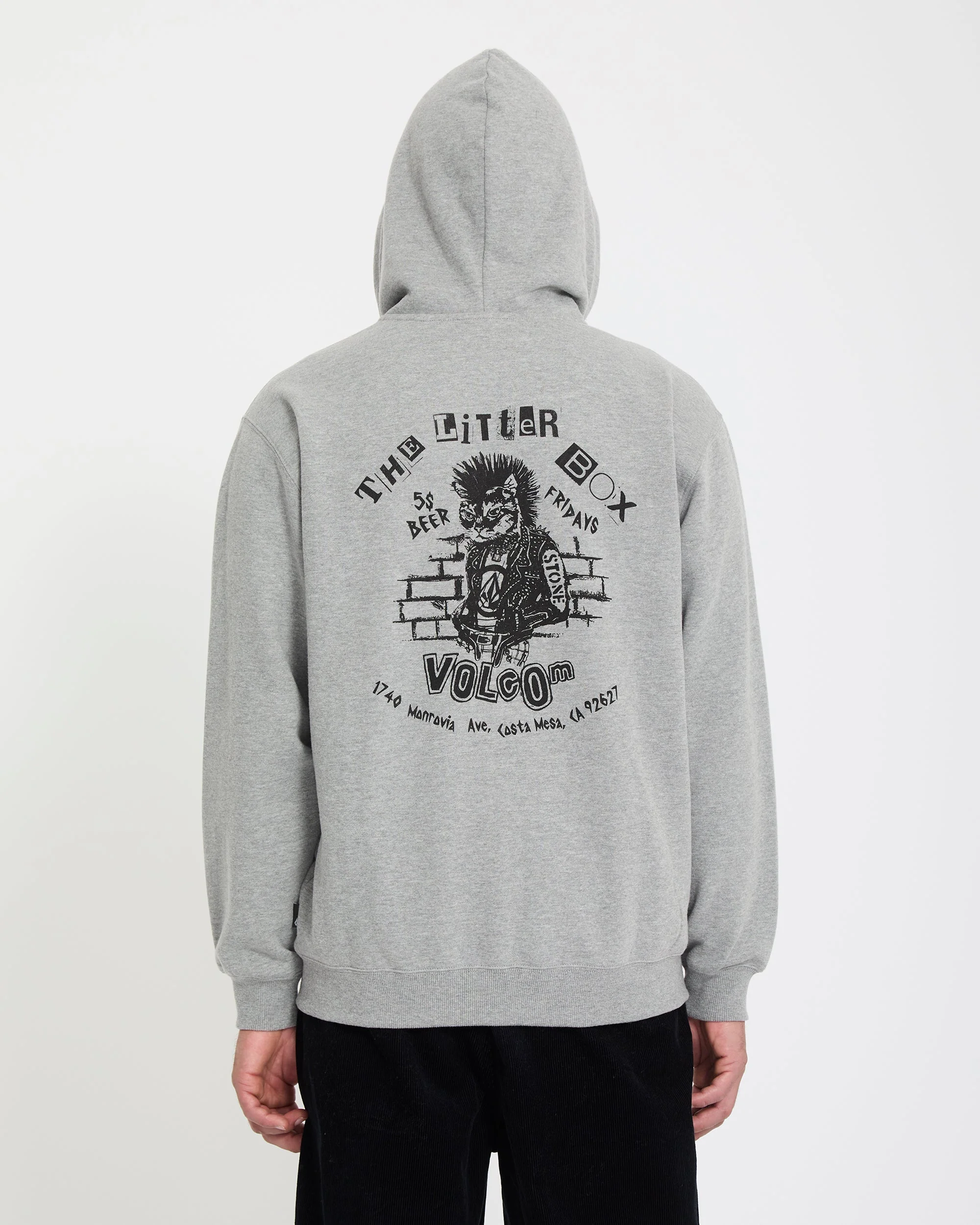 Catastrophy Full Zip Hoodie - Heather Grey - Image 3