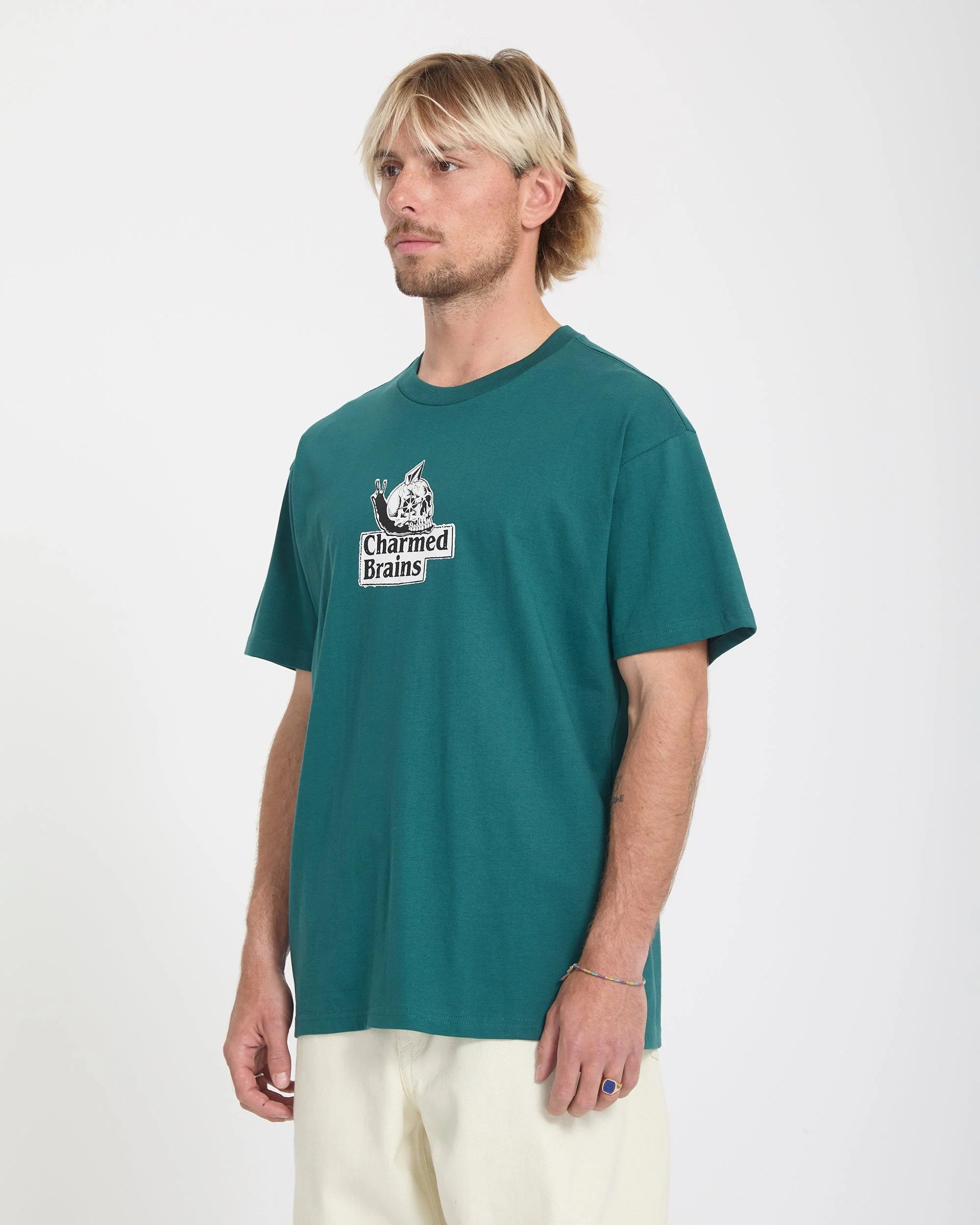 Charmed Brains T-Shirt - Rifle Green - Image 3