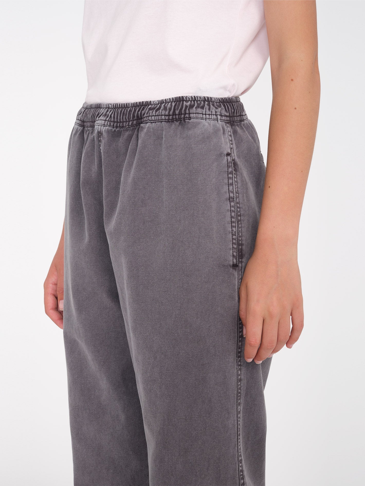 Cheellin Elastic Waist Trousers - VINTAGE BLACK - Image 4