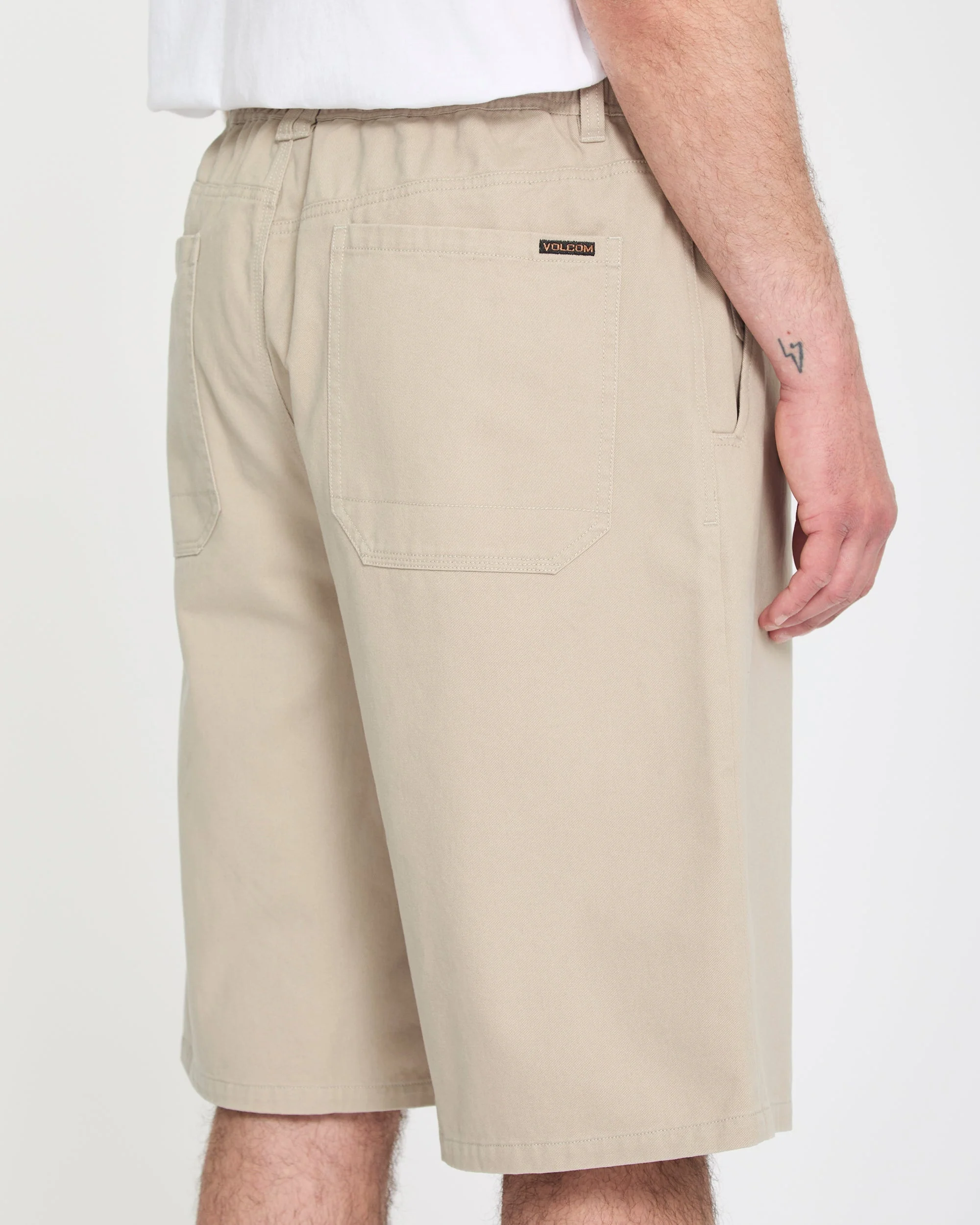 Chillow Pleat 24" Elasticated Waist Chino Short - Light Khaki - Image 7