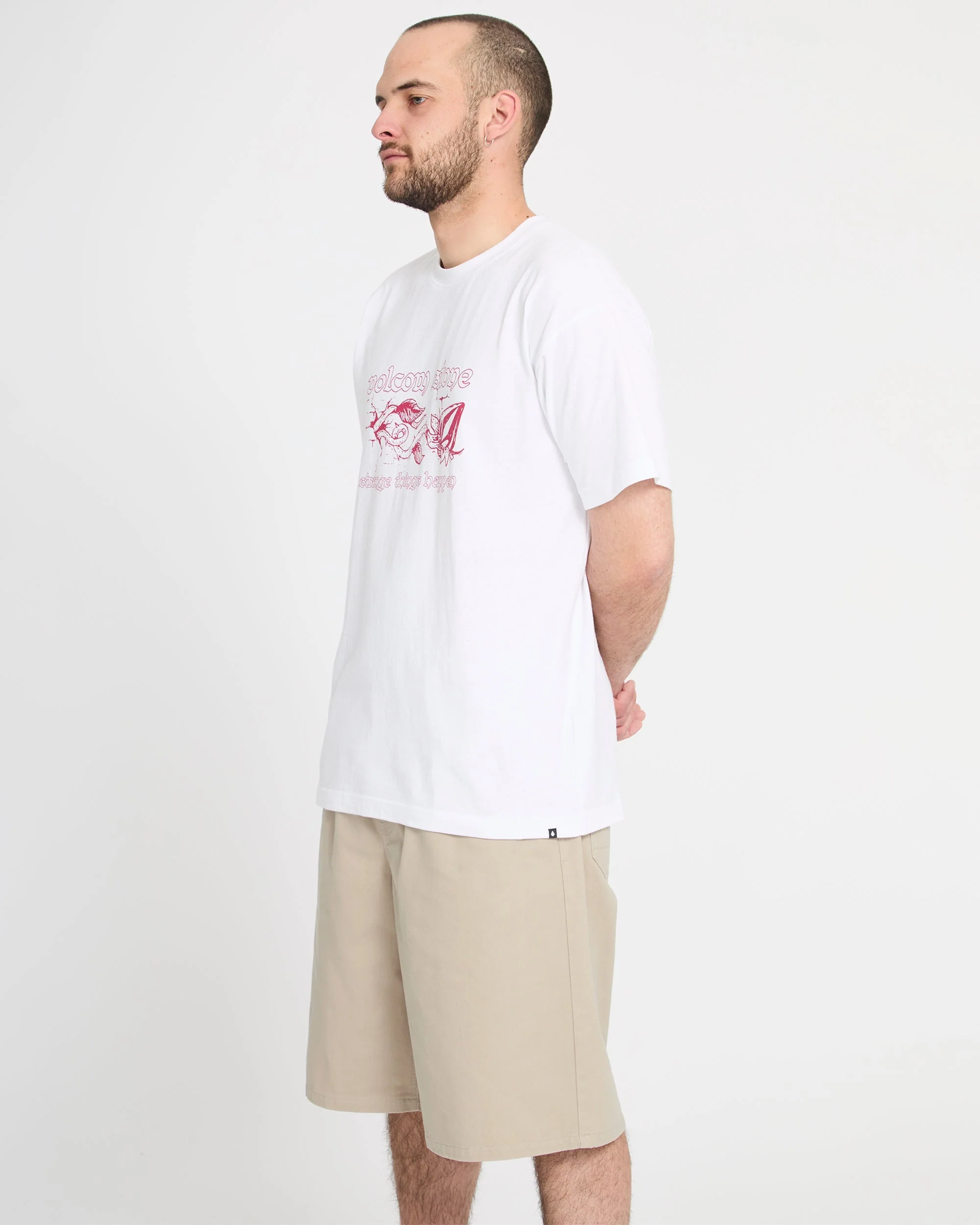 Chillow Pleat 24" Elasticated Waist Chino Short - Light Khaki - Image 9